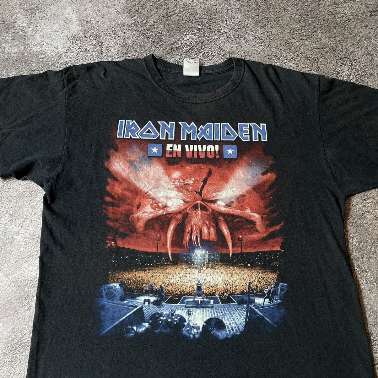Vintage Vintage 90s Iron Maiden Band Tee Graphic Punk Grunge Slim L Size US L / EU 52-54 / 3 - 5 Thumbnail