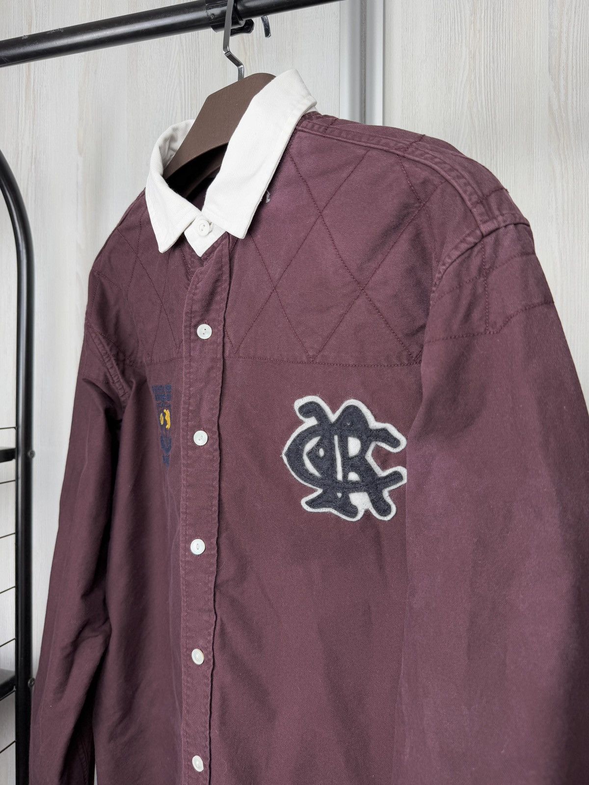 Polo Ralph Lauren Polo Ralph Lauren vintage 90s Bleecker quilted rugby shirt Size US XL / EU 56 / 4 - 4 Thumbnail