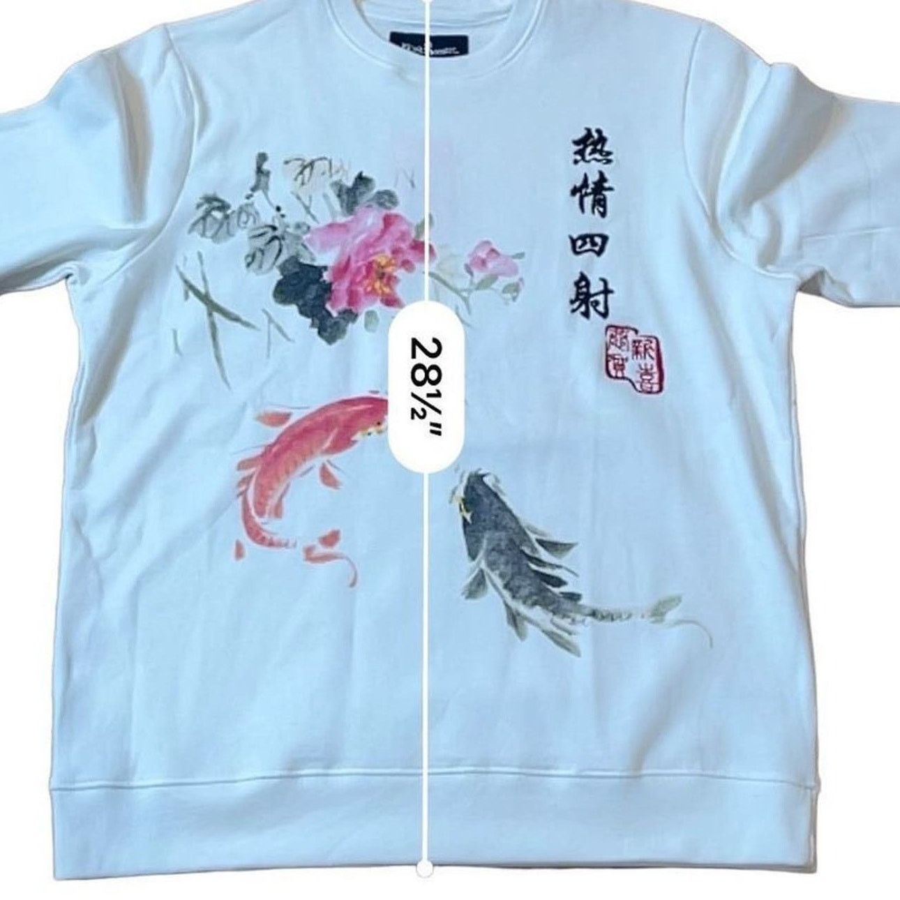 Other Blind Rooster Koi Fish Graphic Pullover Sweater Large NWT Size US L / EU 52-54 / 3 - 10 Thumbnail