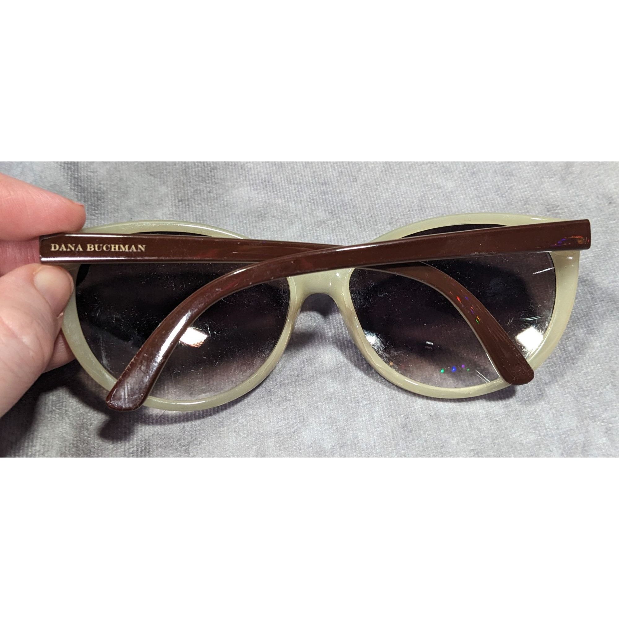 Other Dana Buchman Retro Cateye Brown And Beige Sunglasses Size ONE SIZE - 6 Thumbnail