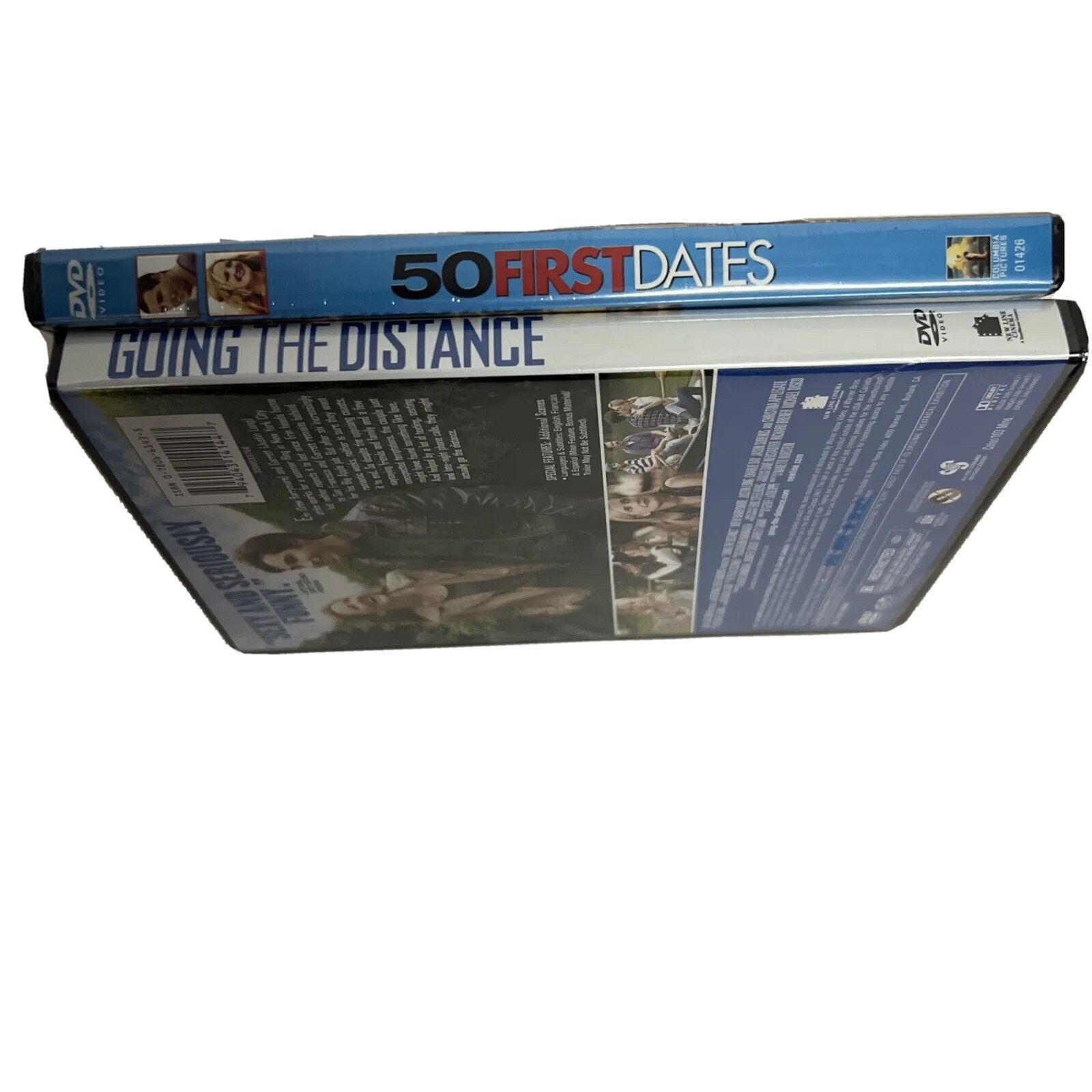 Vintage Lot of 2 DVDs Movies 50 First Dates Going The Distance New Size ONE SIZE - 3 Thumbnail