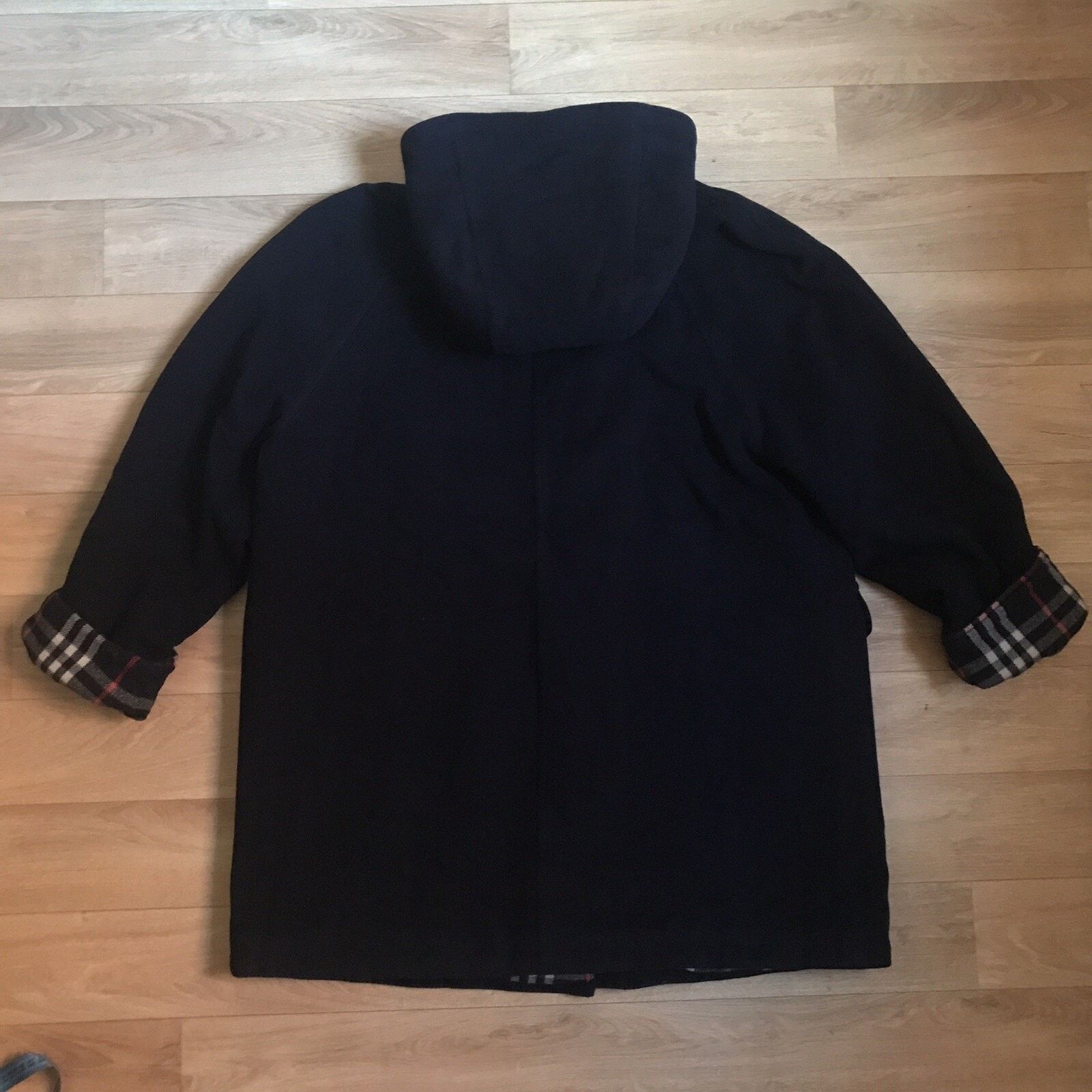 Burberry Vintage burberry coat hooded wool nova check blue navy women Size M / US 6-8 / IT 42-44 - 4 Thumbnail