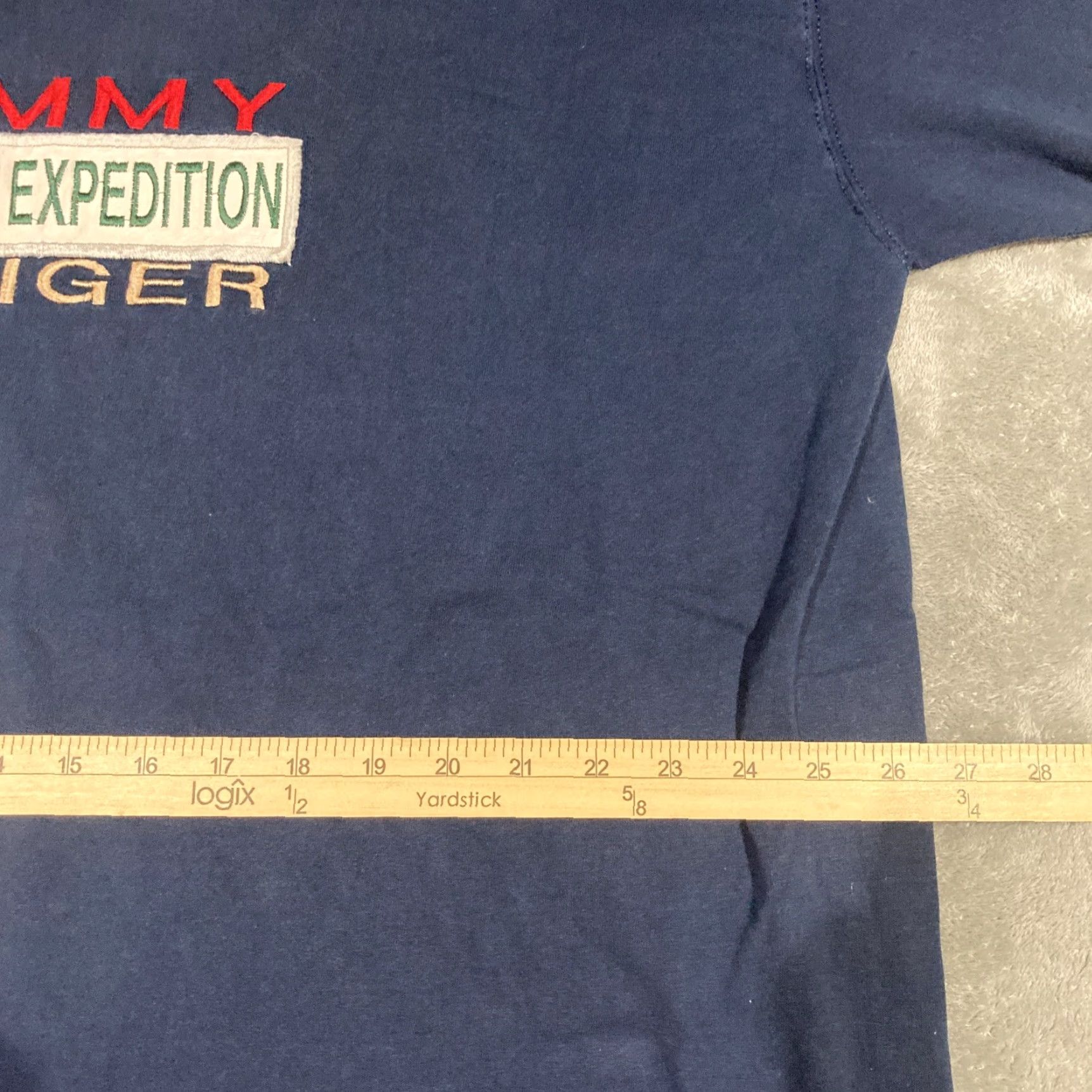 Tommy Hilfiger VINTAGE Tommy Hilfiger Outdoor Expedition T Shirt XL USA Spell Out Blue Cotton Logo Graphic Print Crew Neck Short Sleeve Men Size US XL / EU 56 / 4 - 5 Thumbnail