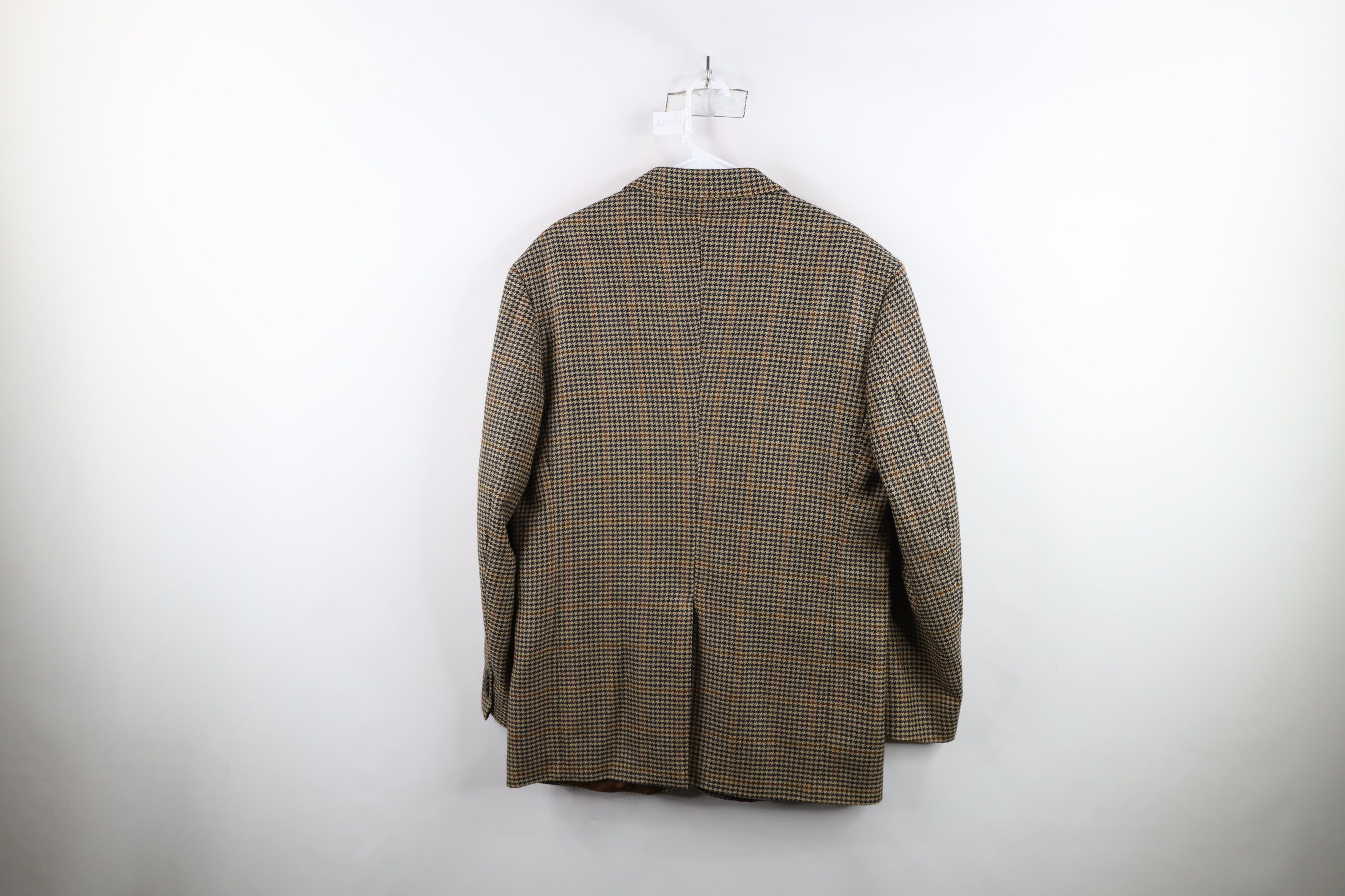Lands' End × Vintage Vintage 90s Lands End Houndstooth Suit Coat Blazer Jacket Size US L / EU 52-54 / 3 - 14 Thumbnail