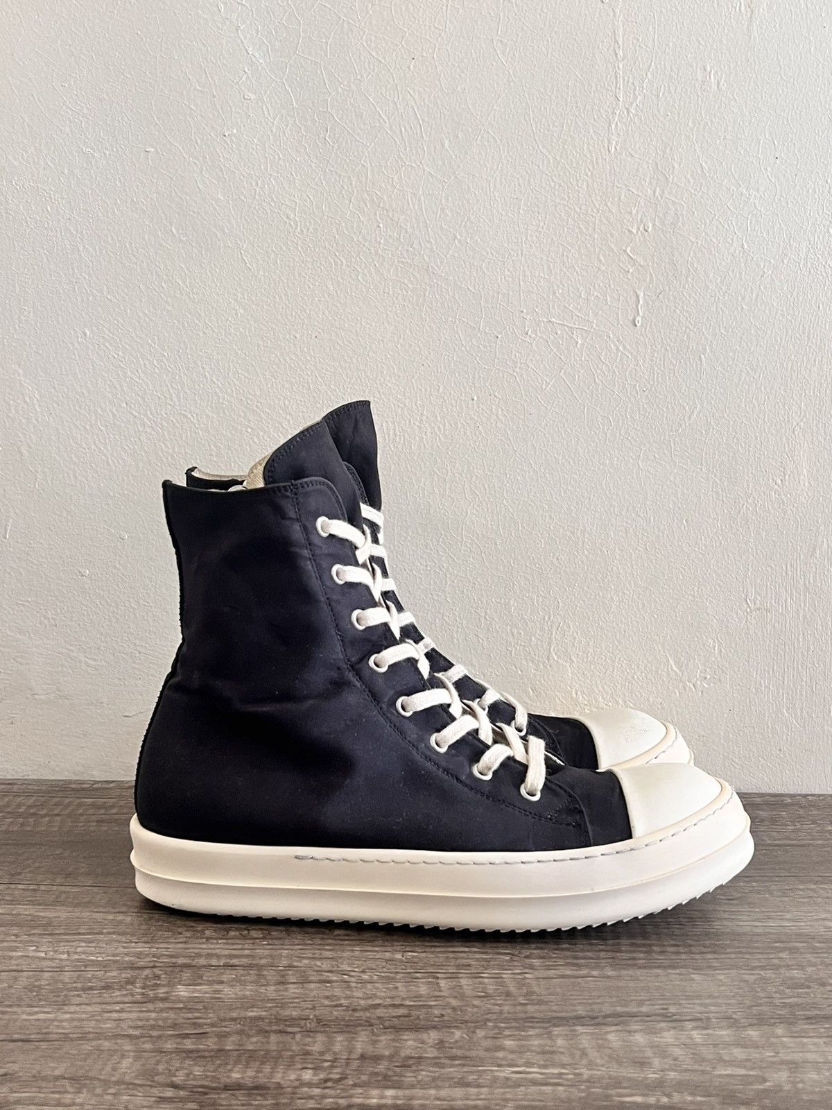 Rick Owens Drkshdw Canvas Ramones 🖤 Street Classic Size US 8 / EU 41 - 1 Thumbnail