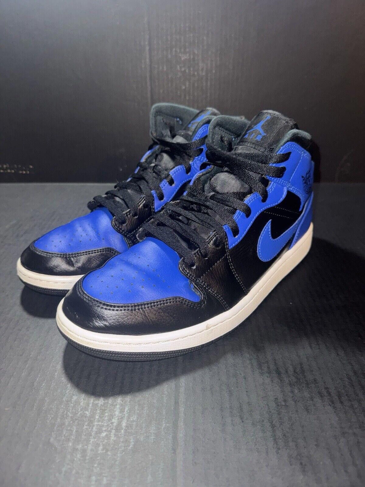 Jordan Brand Nike Air Jordan 1 Mid 'Hyper Royal' - 554724-077 - Size 11.5 Size US 11.5 / EU 44-45 - 4 Thumbnail