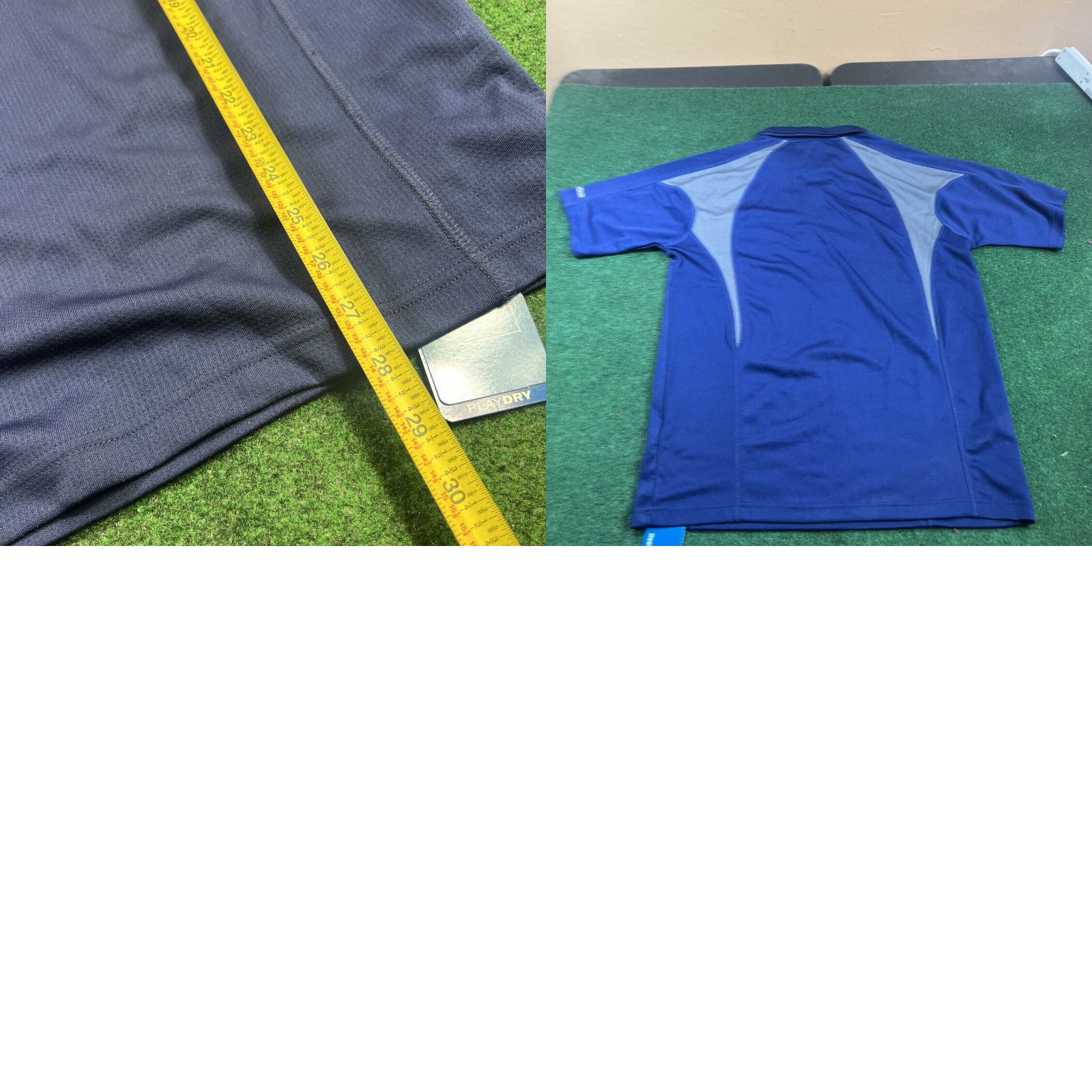 Reebok REEBOK Golf ― Mens Medium― PLAY DRY Navy Blue/Gray Polo Golf Shirt NWT ― Size US M / EU 48-50 / 2 - 8 Thumbnail