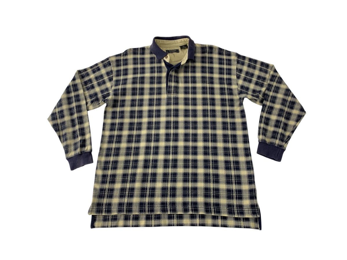Guess 90s Guess Classic Plaid Checked Longsleeve Polo Tee Tshirt Size US XL / EU 56 / 4 - 1 Thumbnail