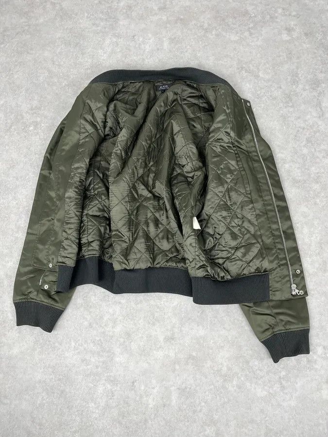 A.P.C. A.P.C. Dark Satin Green Bomber Jacket Size US M / EU 48-50 / 2 - 4 Thumbnail