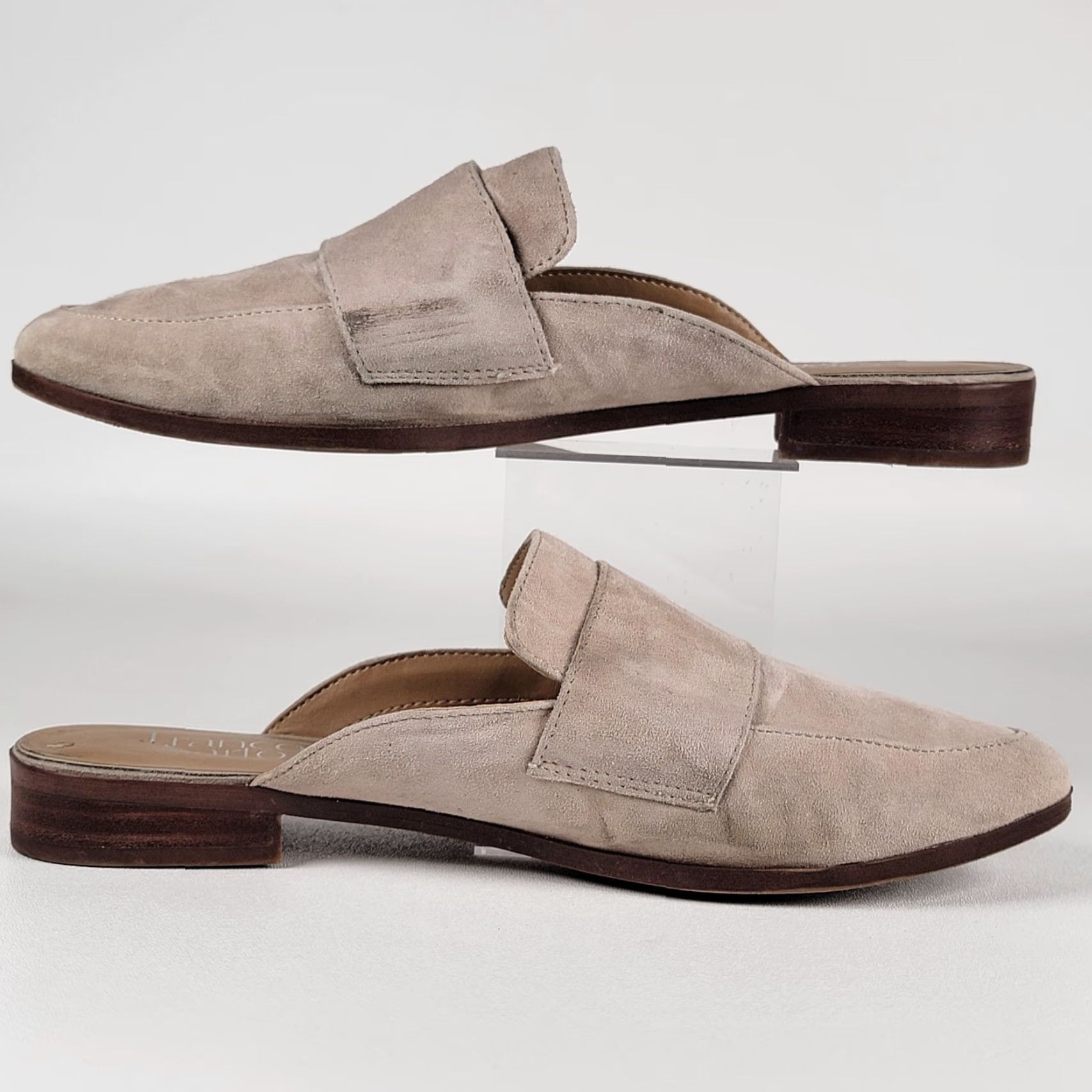 Franco Sarto Franco Sarto Malesa Suede Mule Clog Low Heel Beige Slip On Size 8.5 US Womens Flat Size US 9 / IT 39 - 4 Thumbnail