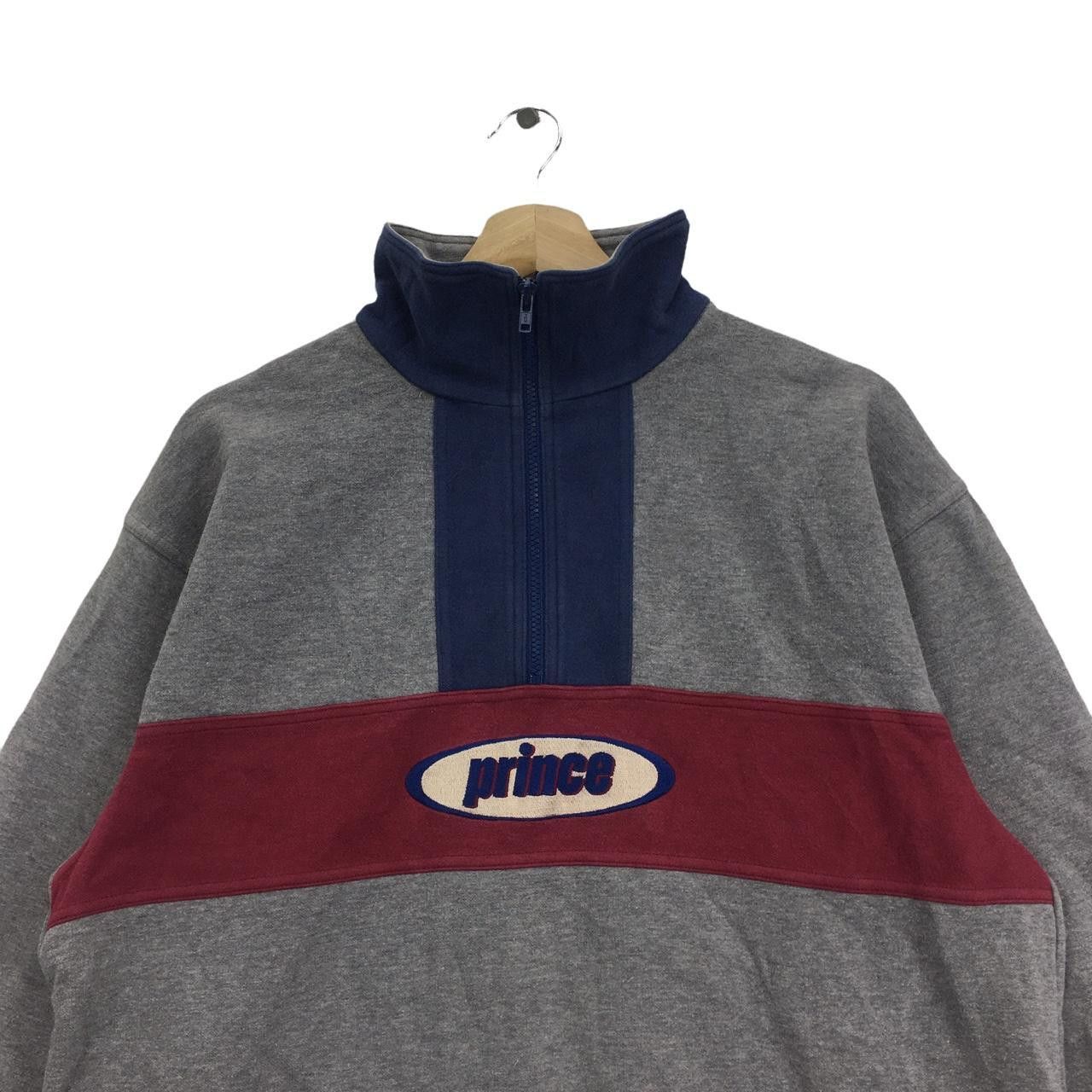 Vintage Vtg 90’ PRINCE TENNIS BASKETBALL Center Logo Fleece Jacket Size US M / EU 48-50 / 2 - 2 Thumbnail
