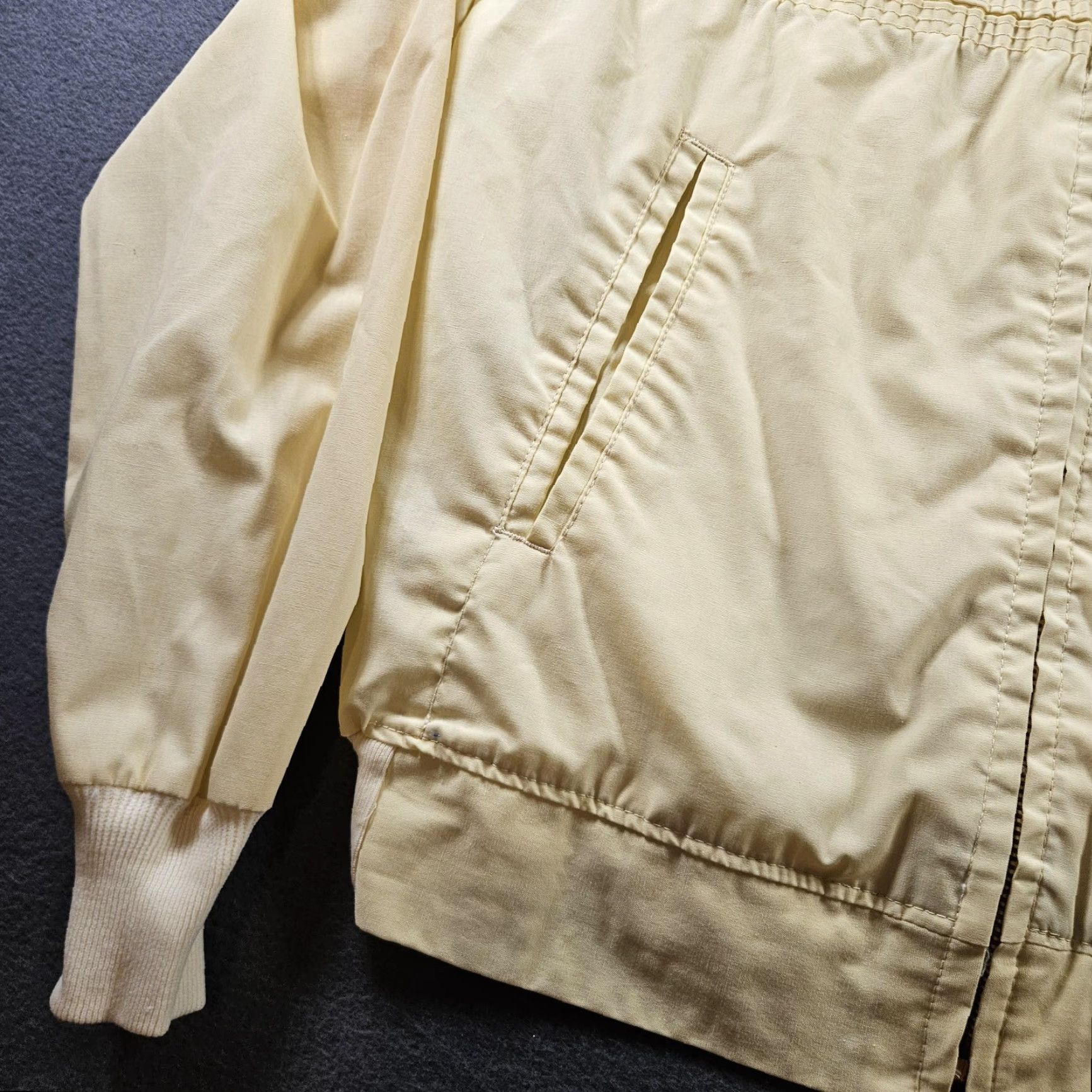 Vintage VINTAGE Bomber Jacket Mens M Yellow Lightweight Talon Zip Ribbed Collar 60s Size US M / EU 48-50 / 2 - 2 Thumbnail