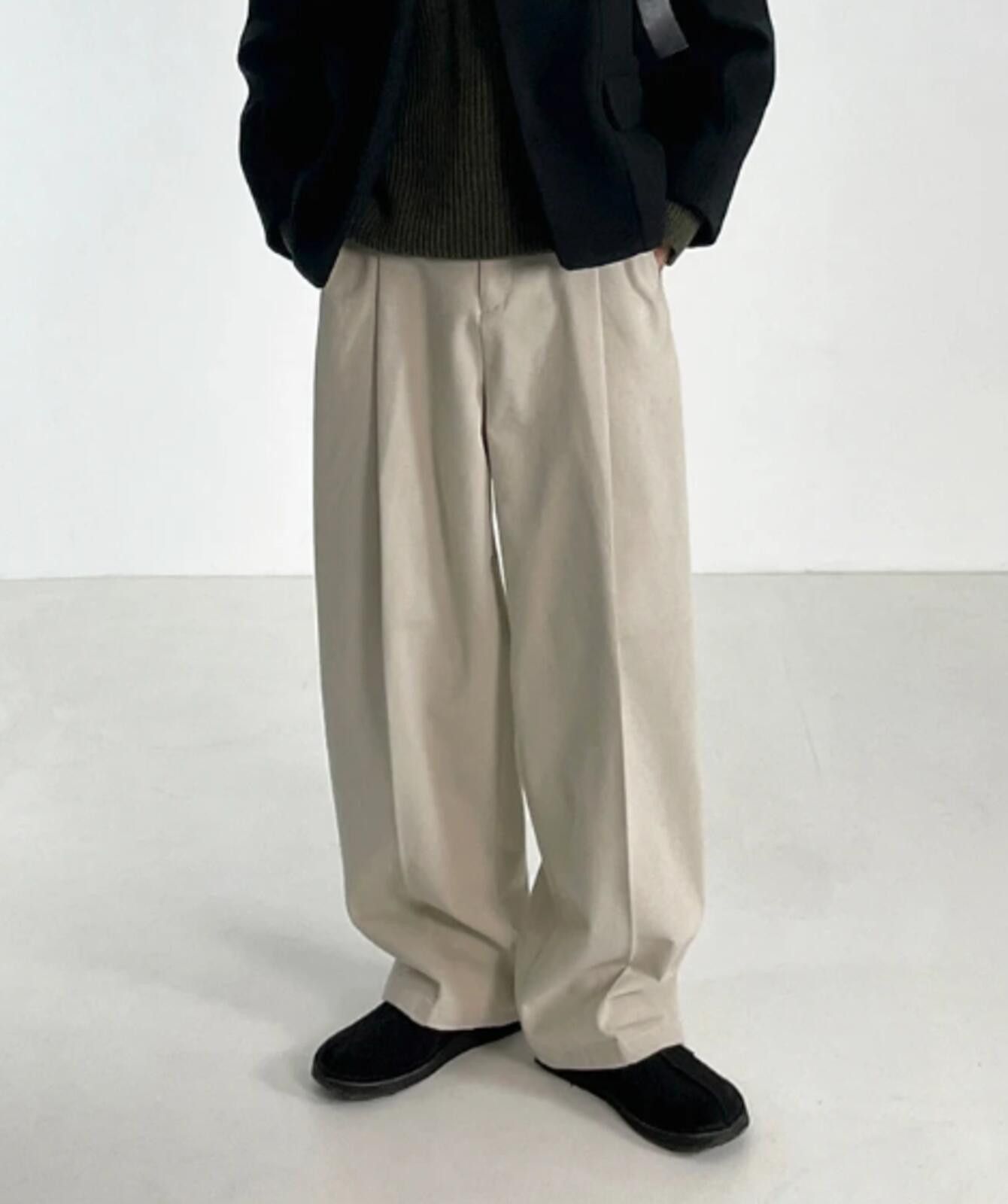 Other Cleanfit Beige Wide-Leg Pants / Trousers Size US 30 / EU 46 - 3 Thumbnail