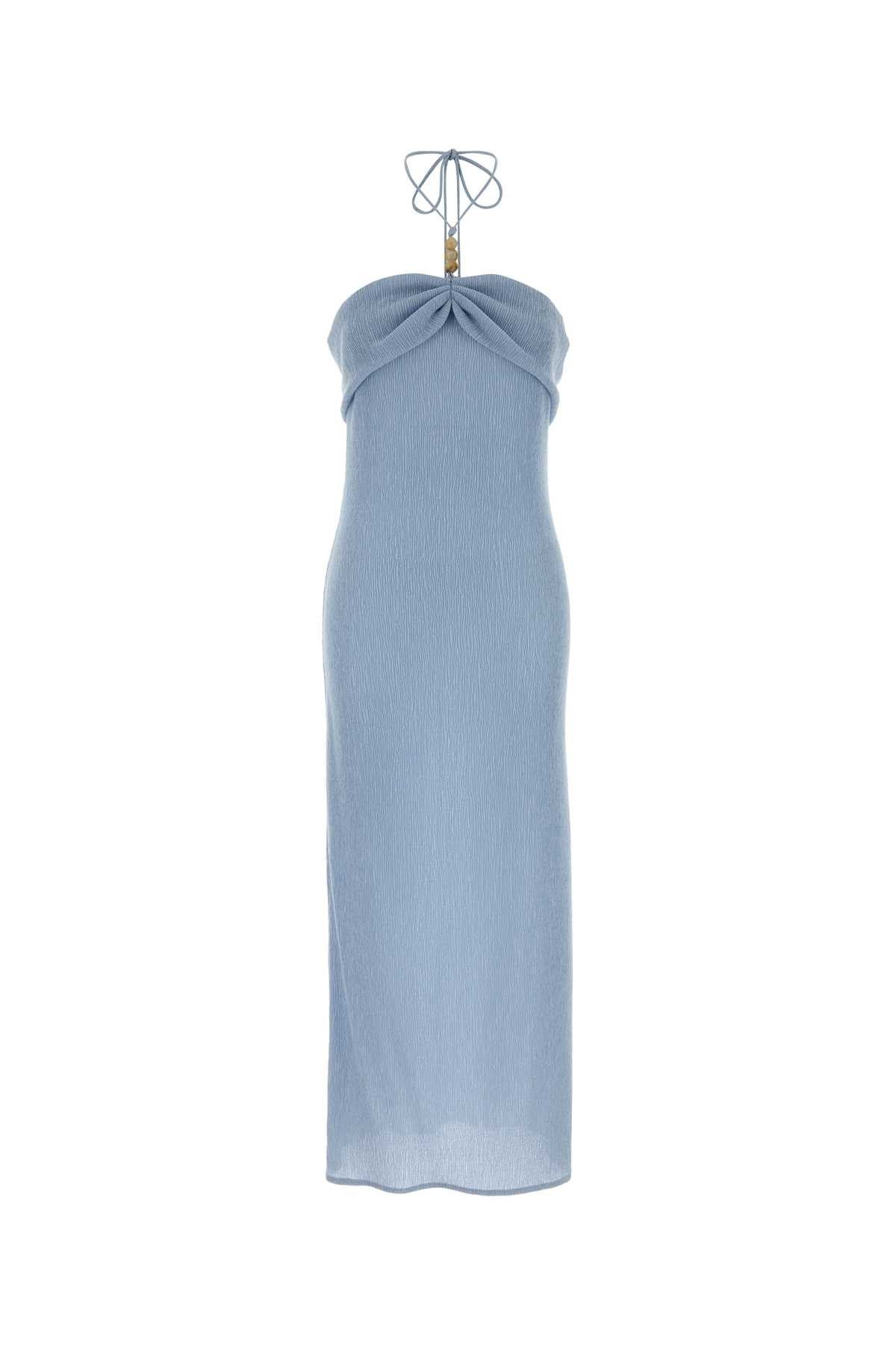 Magda Butrym Light Blue Stretch Lyocell Blend Dress Size S / US 4 / IT 40 - 1 Thumbnail