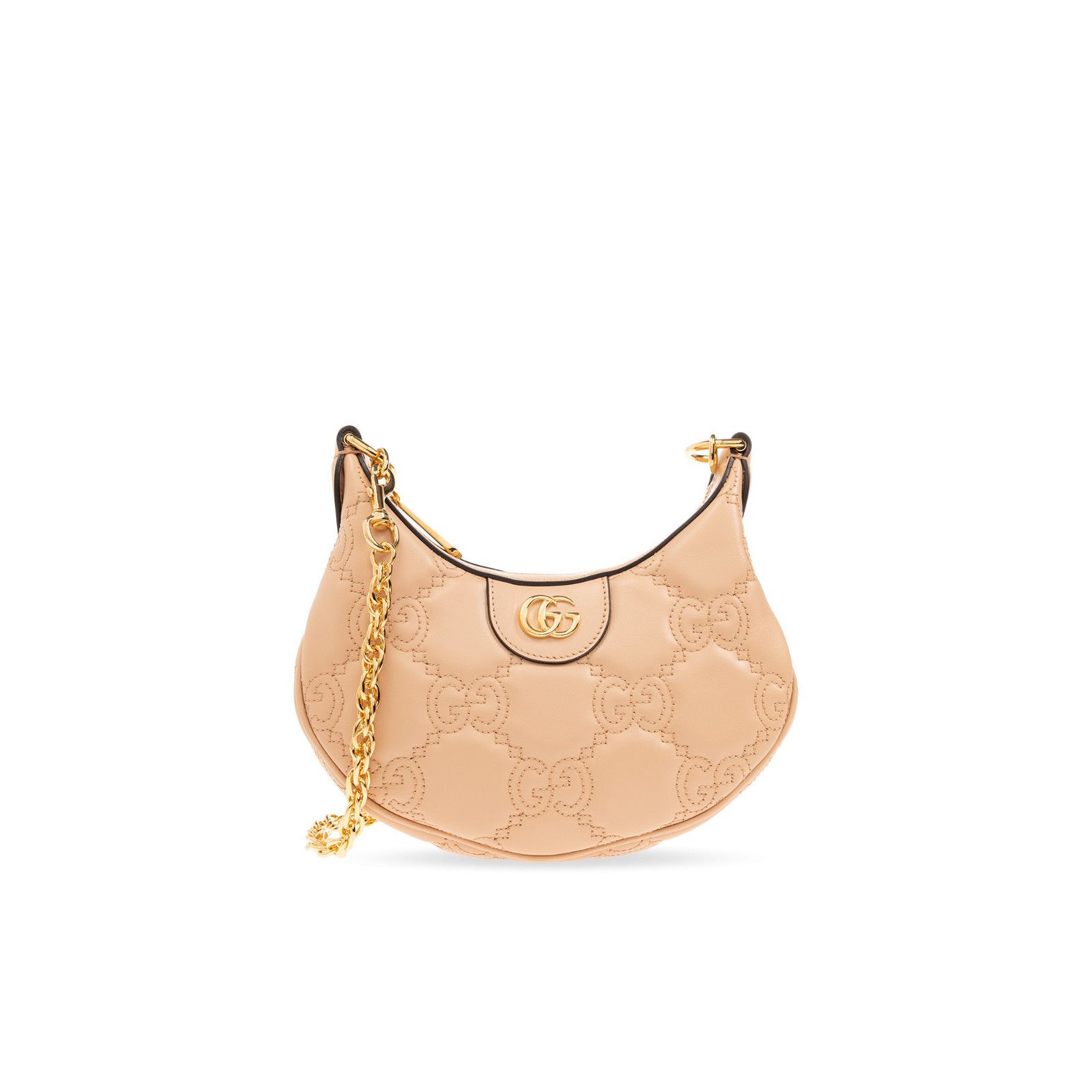 Gucci GG Matelasse Mini Light Beige Leather Shoulder Bag New