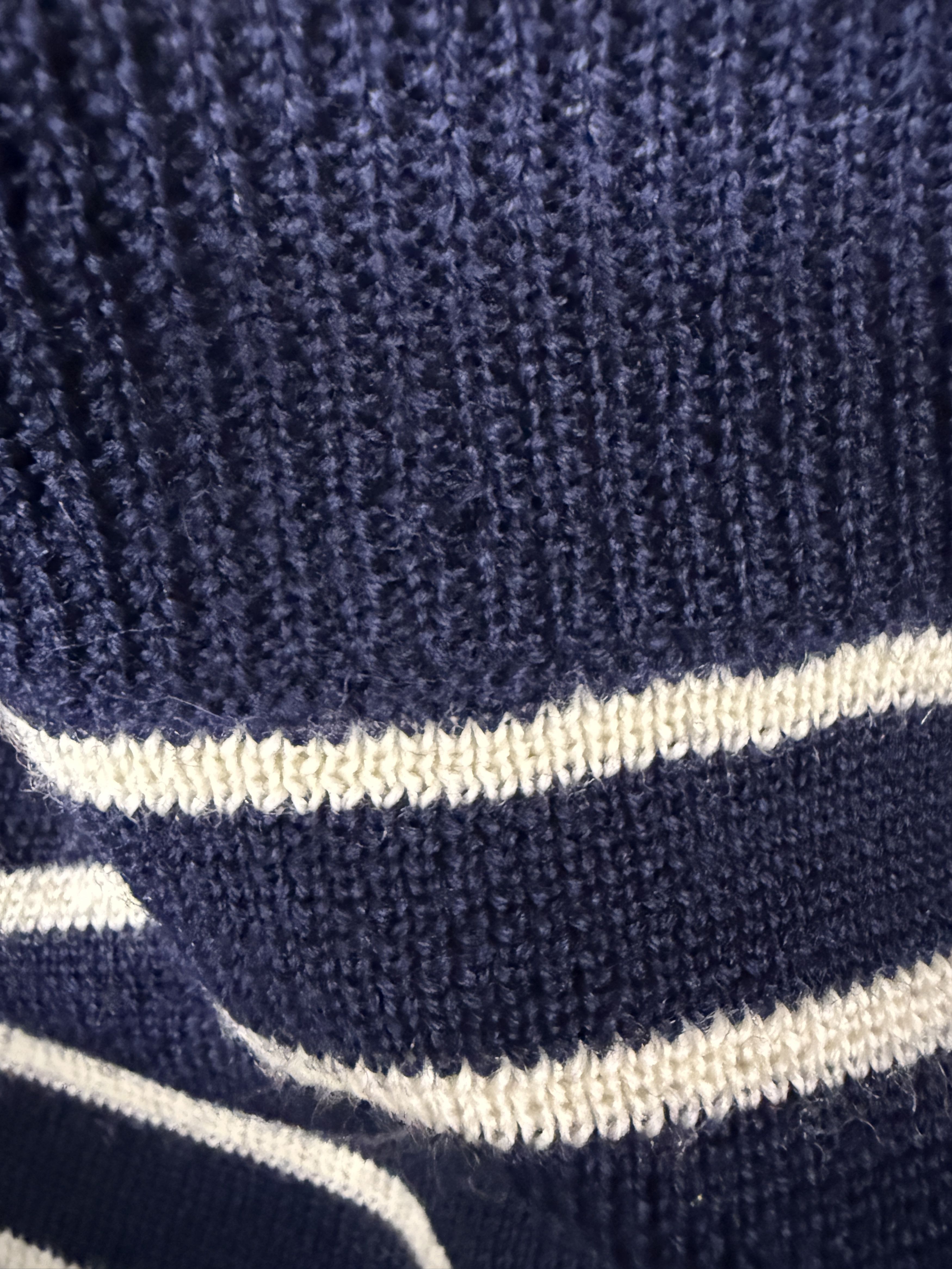 Dior DIOR HOMME Hedi Slimane RARE Striped Navy Knit Sweater Size US S / EU 44-46 / 1 - 10 Thumbnail