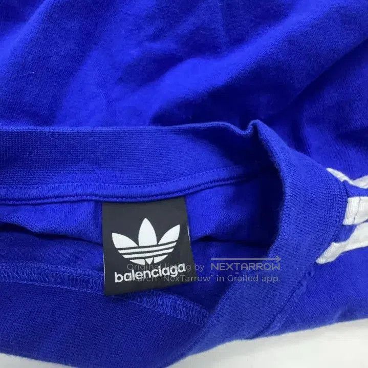 Balenciaga Balenciaga x Adidas Blue Graphic Long Sleeve T. Size US M / EU 48-50 / 2 - 4 Thumbnail