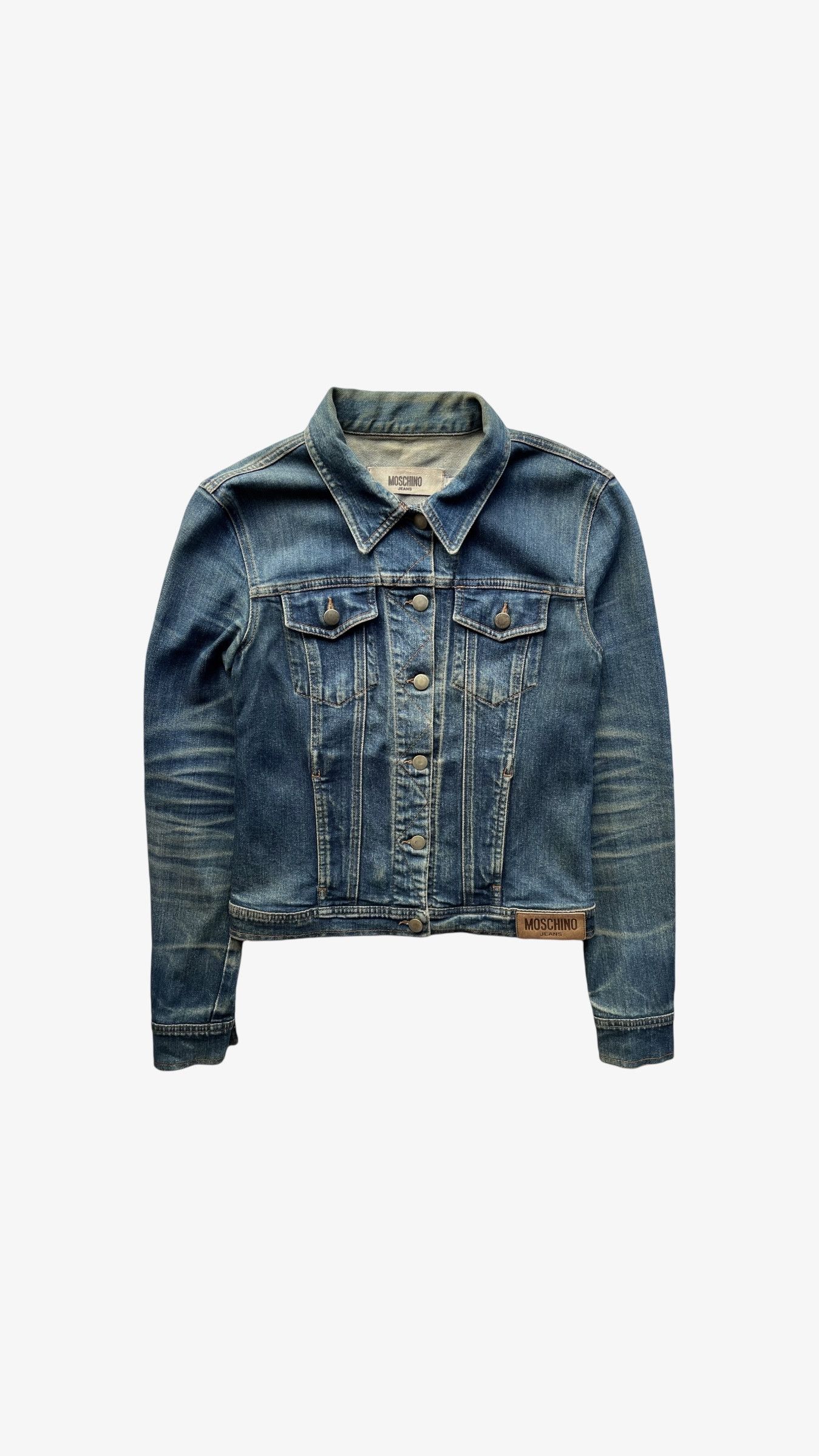 Moschino Vintage Y2K Women's Moschino Jeans Blue Denim Trucker Jacket Size XS / US 0-2 / IT 36-38 - 1 Thumbnail