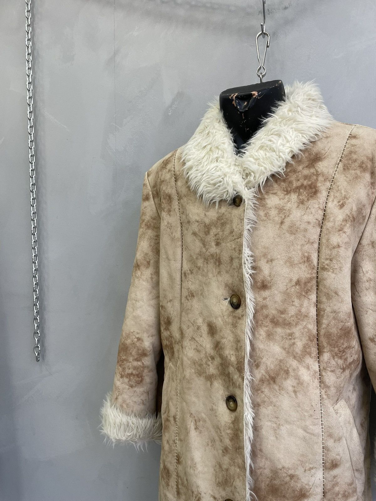 If Six Was Nine Hysteric glamour style long coat faux fur hype 90s vintage Size US M / EU 48-50 / 2 - 4 Thumbnail