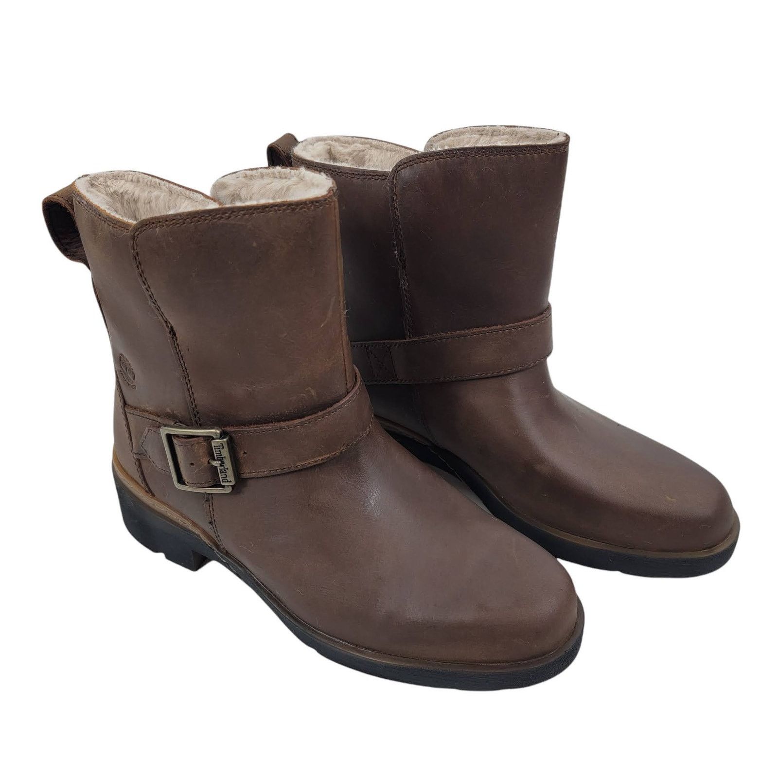 Timberland NEW Timberland Graceyn Waterproof Biker Boots Leather 6 Size US 6 / IT 36 - 2 Thumbnail