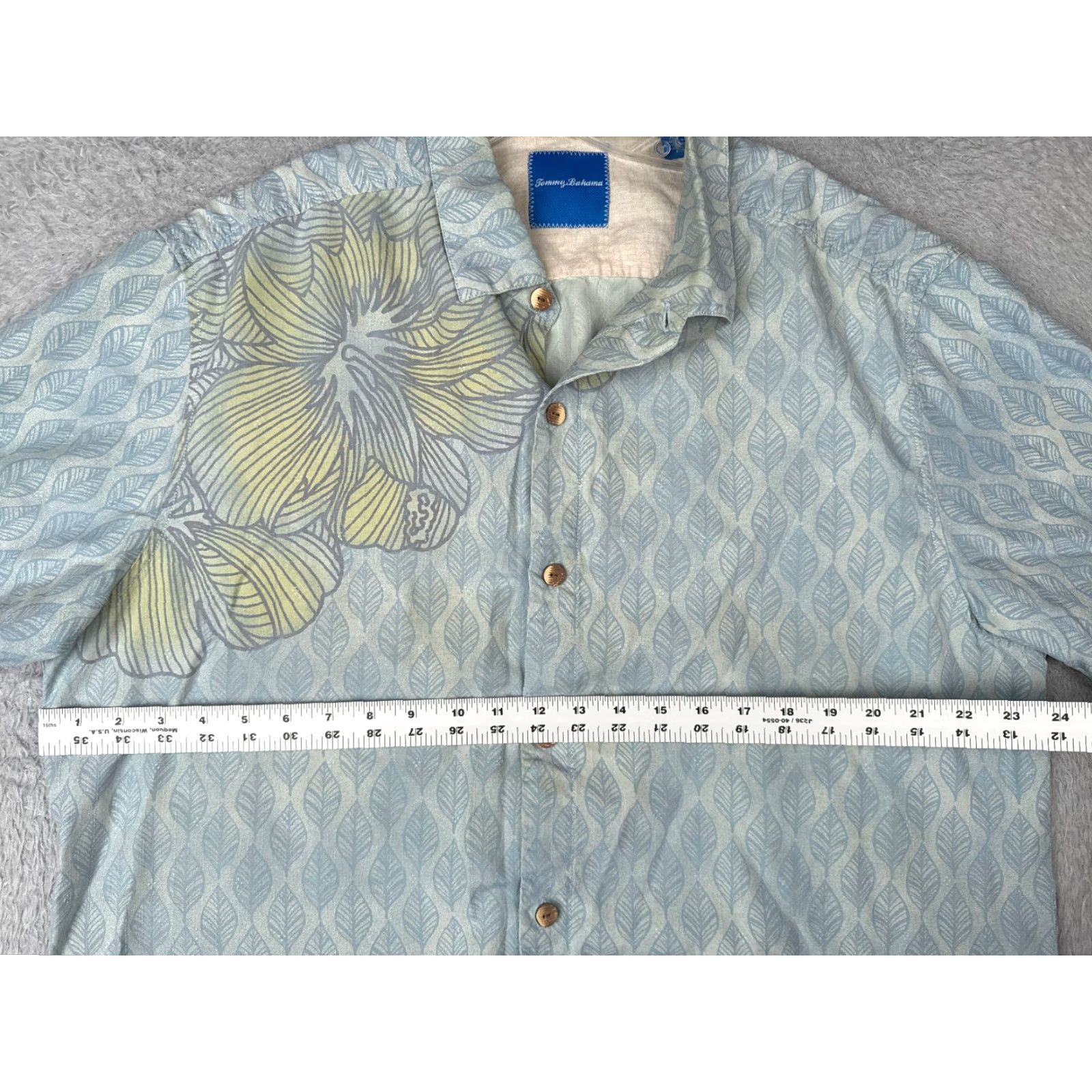 Tommy Bahama Tommy Bahama Shirt Men Extra Large Blue Floral 100% Silk Button-Up Hawaiian Aloha Beach Resort Short Sleeve Size US XL / EU 56 / 4 - 7 Thumbnail