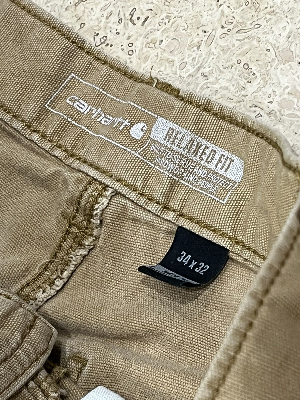 Carhartt Double Knee Painters Khaki Work Pants Size US 34 / EU 50 - 14 Thumbnail