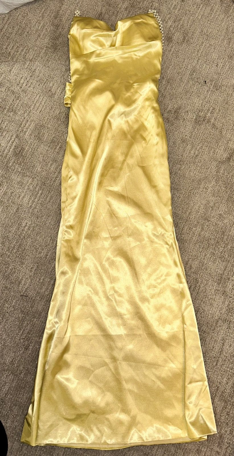 Other Preppy dress yellow maxi dress with pearl straps size 000 Size XXS / US 00 / IT 34 - 2 Thumbnail