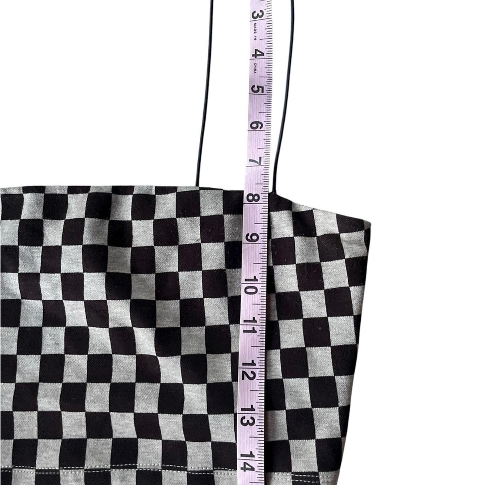 Other Reformation Brown and Cream Checkered Crop Top Athleisure Size XL / US 12-14 / IT 48-50 - 4 Thumbnail