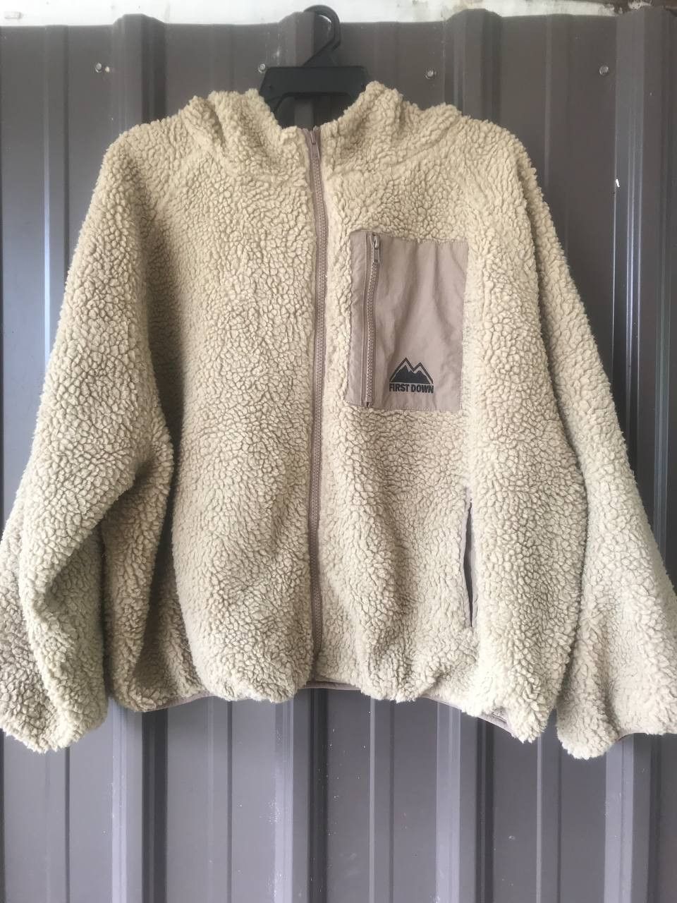 Japanese Brand First Down Deep Pile Fleece Oversized Hoodie Jacket Size US XL / EU 56 / 4 - 1 Thumbnail