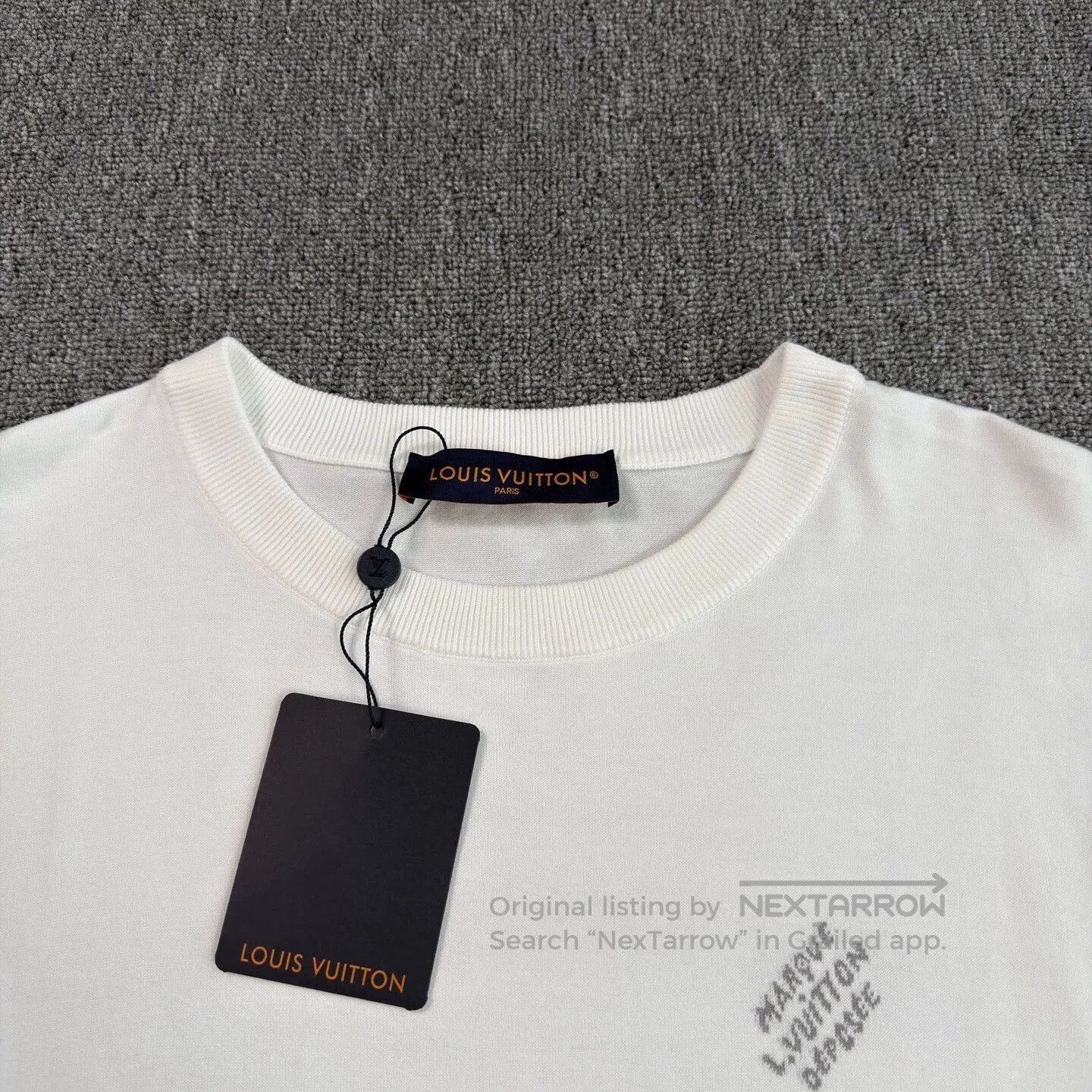 Louis Vuitton White Short-Sleeve T-Shirt with Printed Sleeves. Size US L / EU 52-54 / 3 - 3 Thumbnail