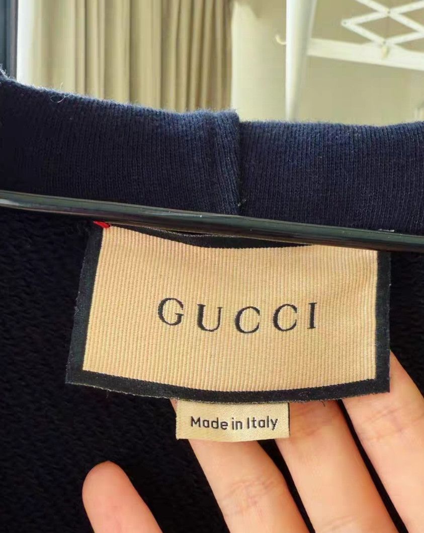 Gucci Gucci Midnight blue red green webbing logo half-zip hoodie Size US S / EU 44-46 / 1 - 4 Thumbnail