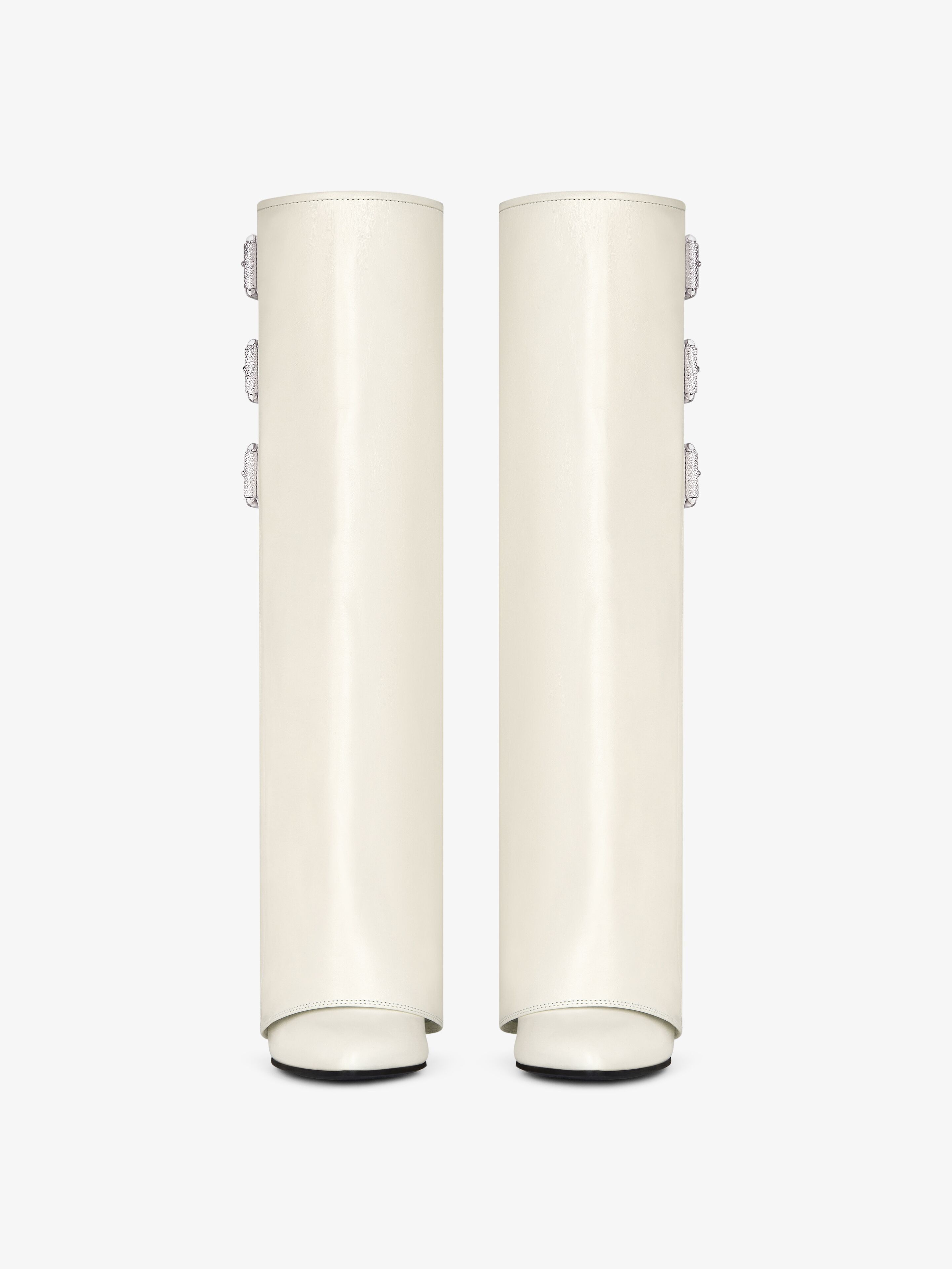 Givenchy oc11z0725 Shark Lock Boots in Ivory Size US 9 / IT 39 - 3 Thumbnail