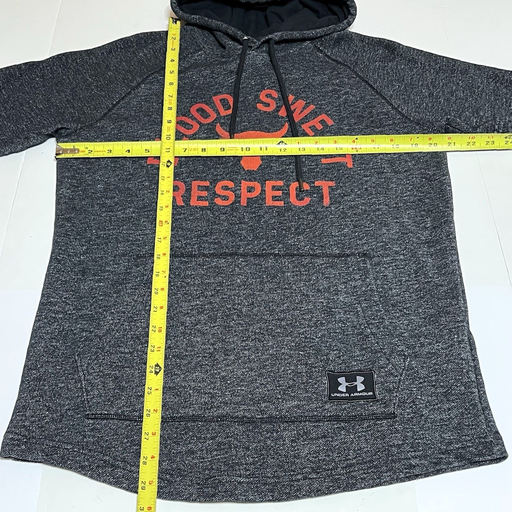 Under Armour PROJECT ROCK UA Men’s Short Sleeve Hoodie Pullover M Gray Logo Rock Mens Hoodie Regular Size US M / EU 48-50 / 2 - 5 Thumbnail