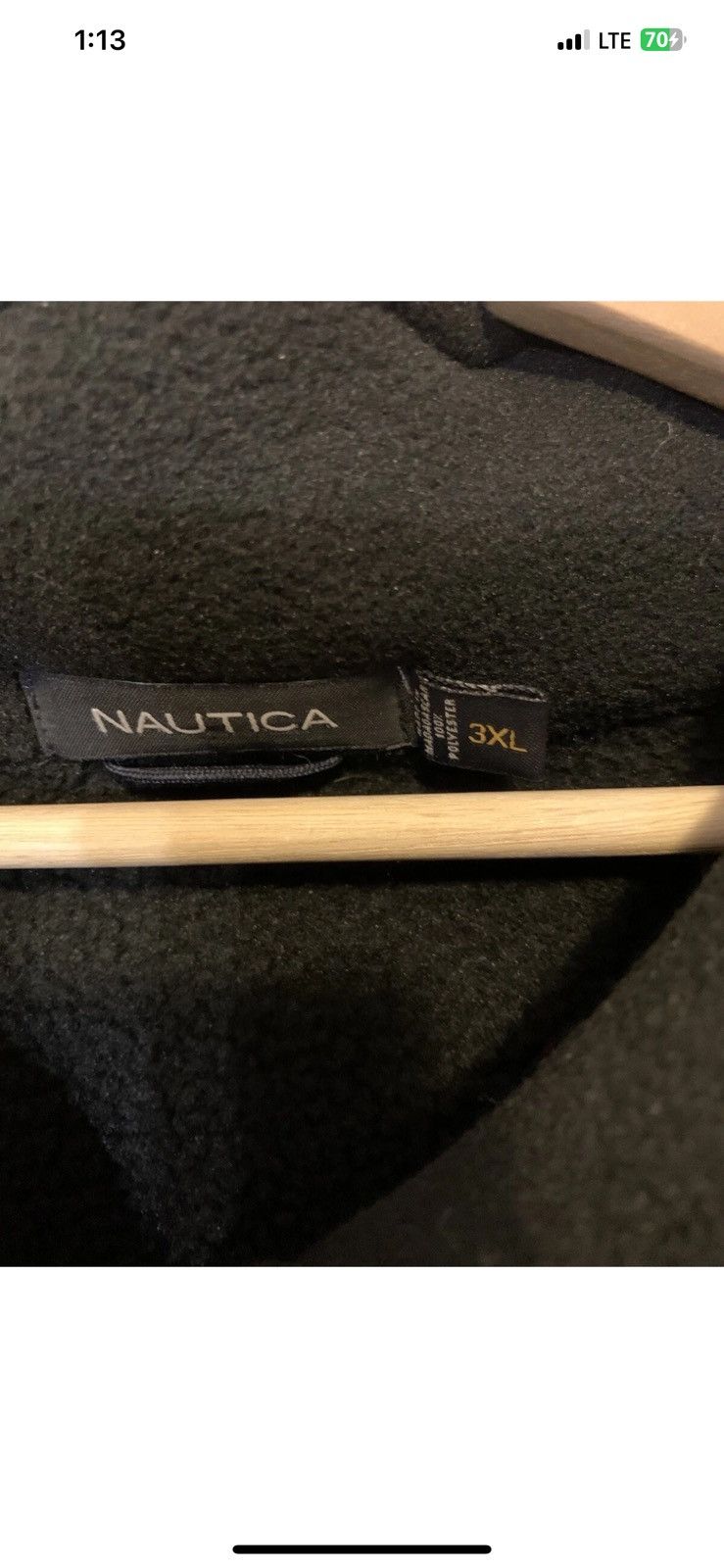 Nautica Nautica Mens Sz 3XL Quarter Zip Fleece Pullover Black Size US XXL / EU 58 / 5 - 2 Thumbnail