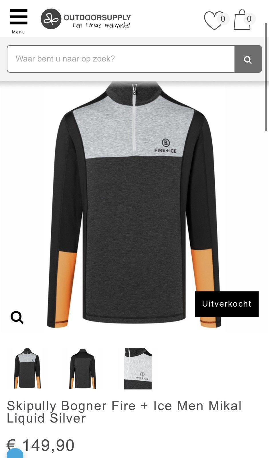 Bogner Skipullover Bogner Fire+Ice 1/3 Zip RRP 140€ Size US L / EU 52-54 / 3 - 11 Thumbnail