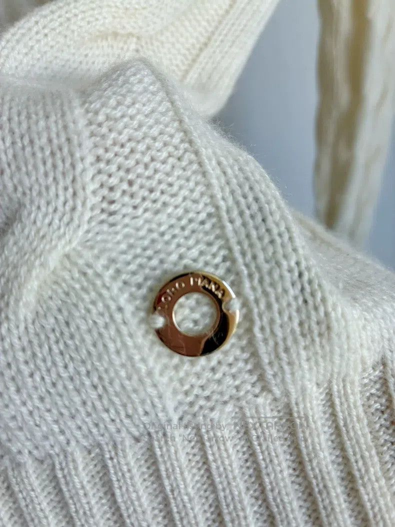 Loro Piana Loro Piana White Cashmere Sweater, Classic Twisted Design Size XS / US 0-2 / IT 36-38 - 5 Thumbnail