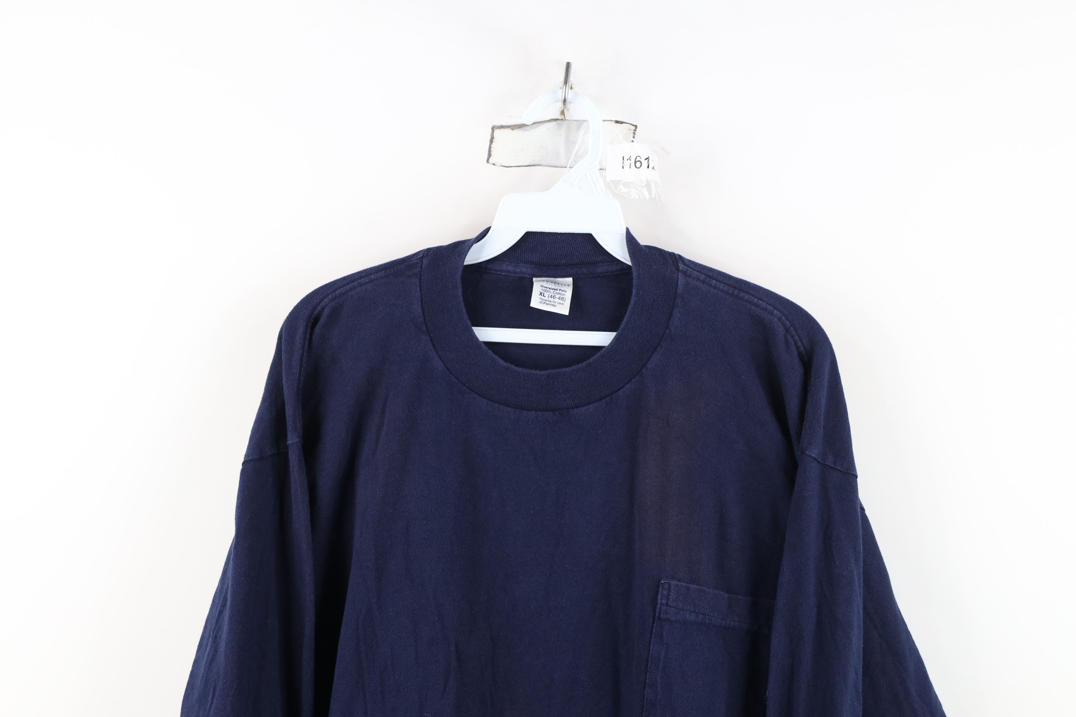 Vintage Vintage 90s Streetwear Heavy Cotton Long Sleeve T-Shirt USA Size US XL / EU 56 / 4 - 2 Thumbnail