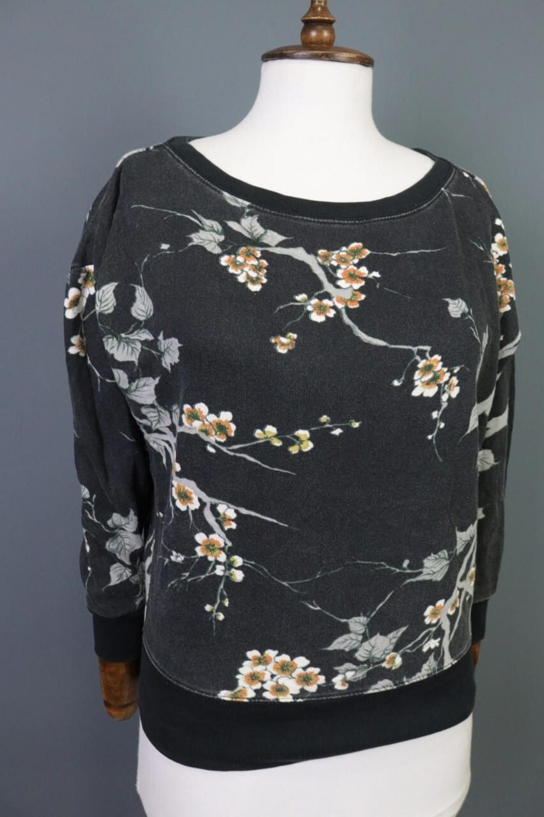 Denim & Supply Ralph Lauren Denim & Supply Ralph Lauren Gray Floral Knit Sweater Size XS Size XS / US 0-2 / IT 36-38 - 4 Thumbnail