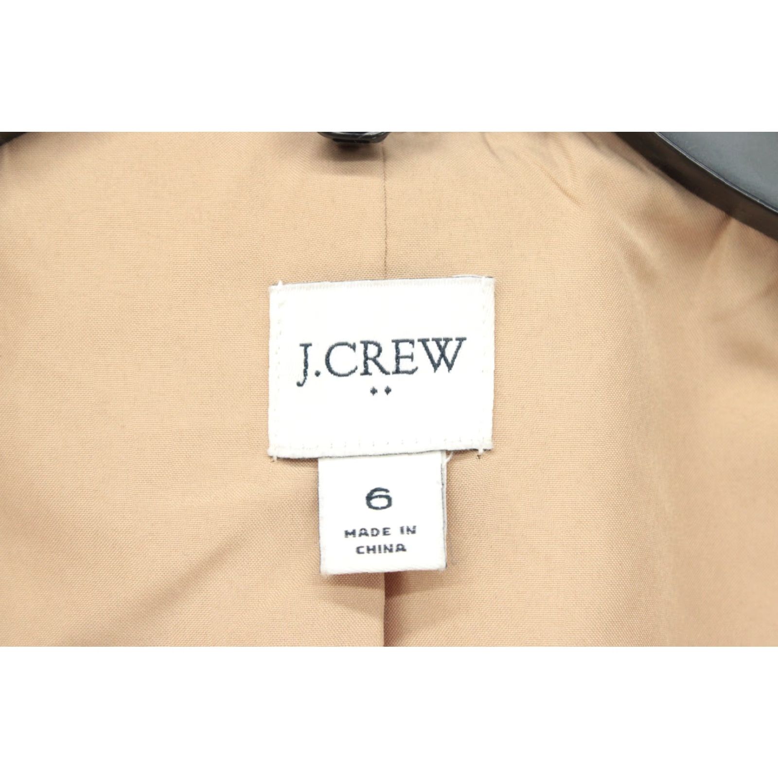 J.Crew J. Crew City Coat Women Sz 6 Beige Tan Full Zip Pockets Lining Wool Blend Preppy Coat Size M / US 6-8 / IT 42-44 - 5 Thumbnail