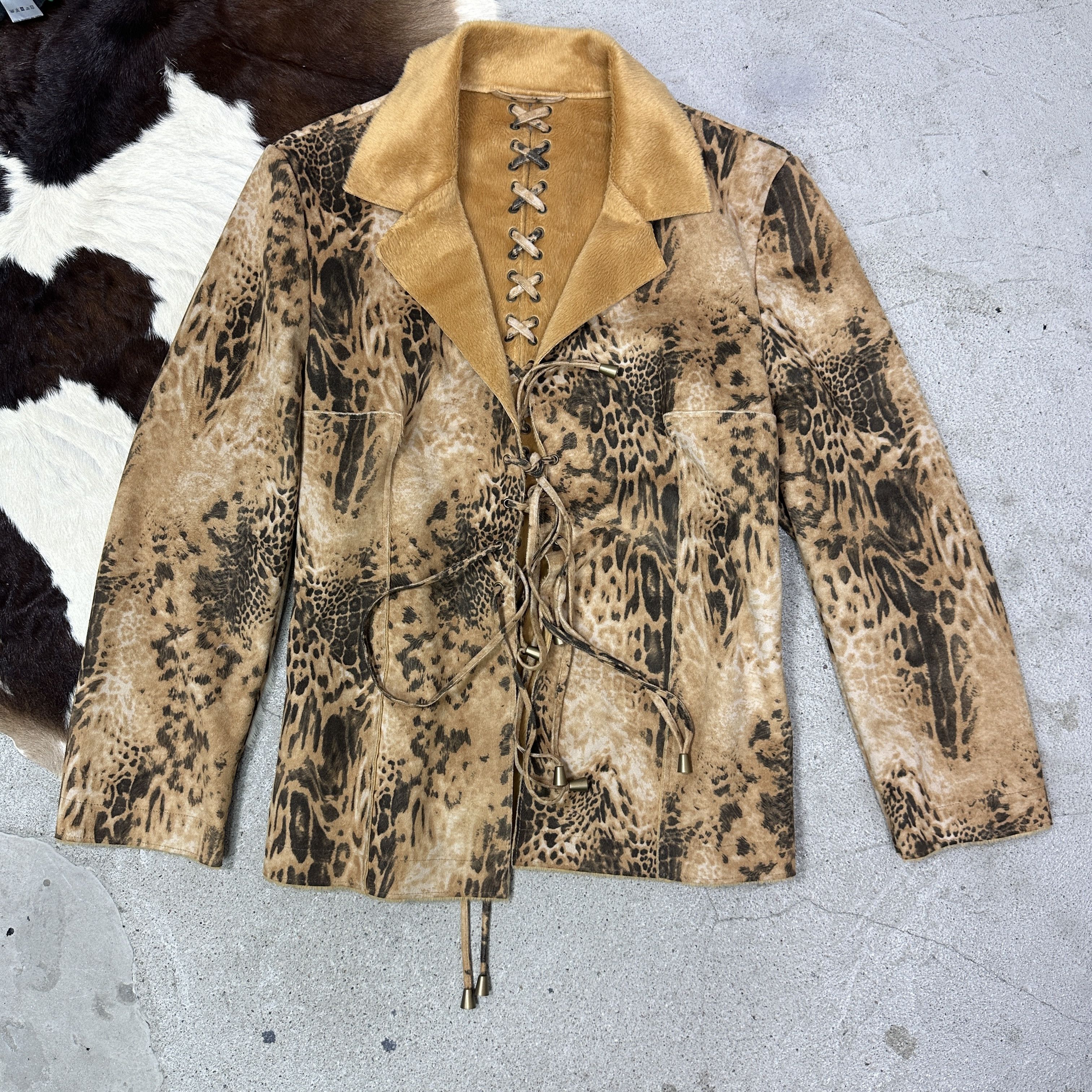 Vintage Vintage Avant Garde Opium Old Money Cheetah Jacket 00s Size M / US 6-8 / IT 42-44 - 4 Thumbnail