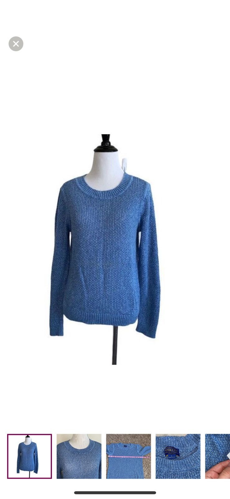 Pendleton Pendleton large blue crewneck knit sweater Size L / US 10 / IT 46 - 1 Thumbnail