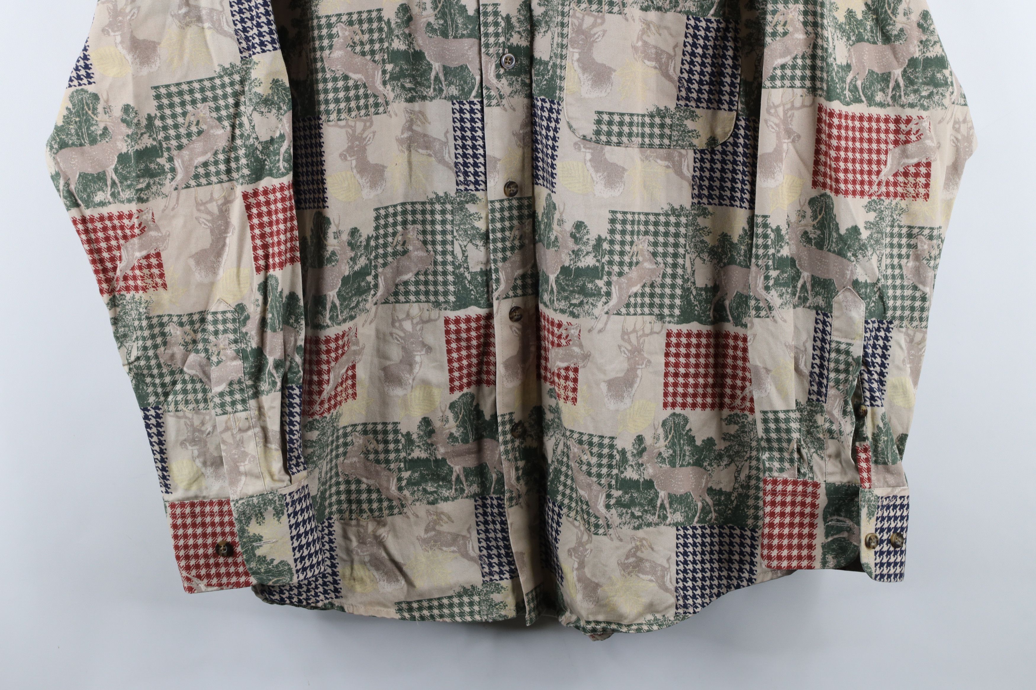 Vintage Vintage 90s Streetwear Buck All Over Print Button Down Shirt Size US XL / EU 56 / 4 - 3 Thumbnail
