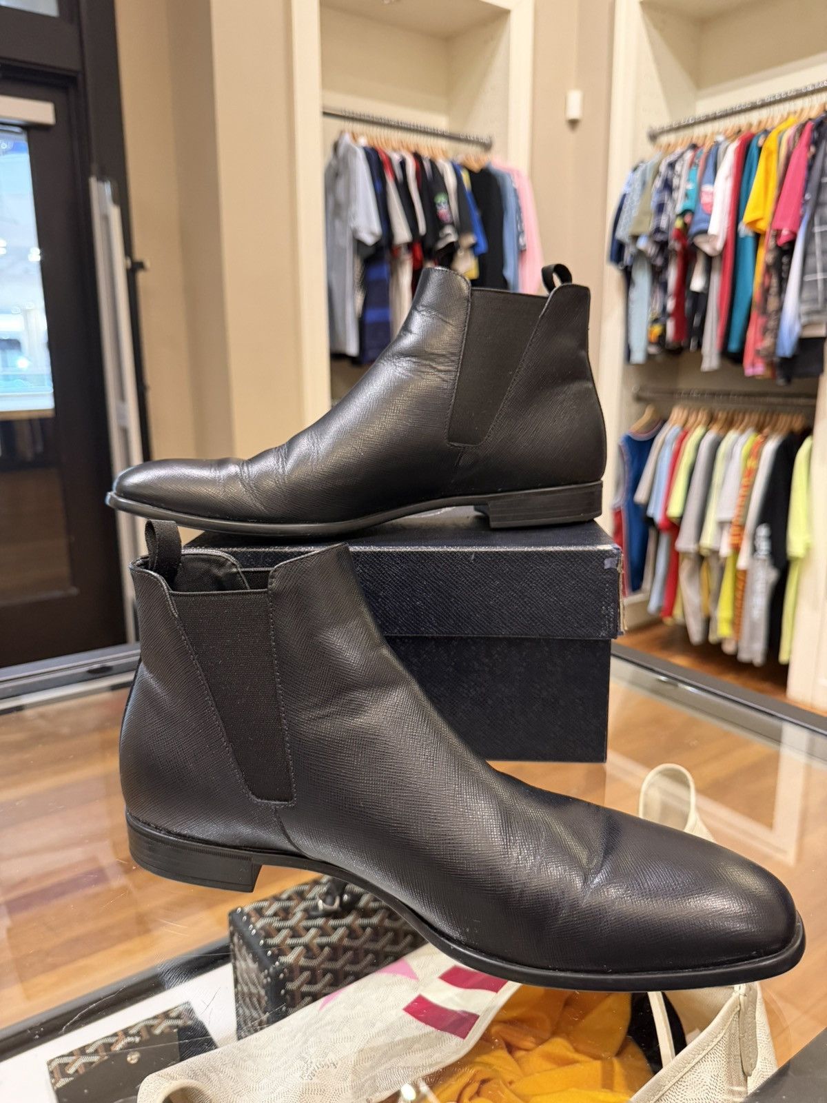 Prada Prada Chelsea Leather Boots Size US 9 / EU 42 - 3 Thumbnail