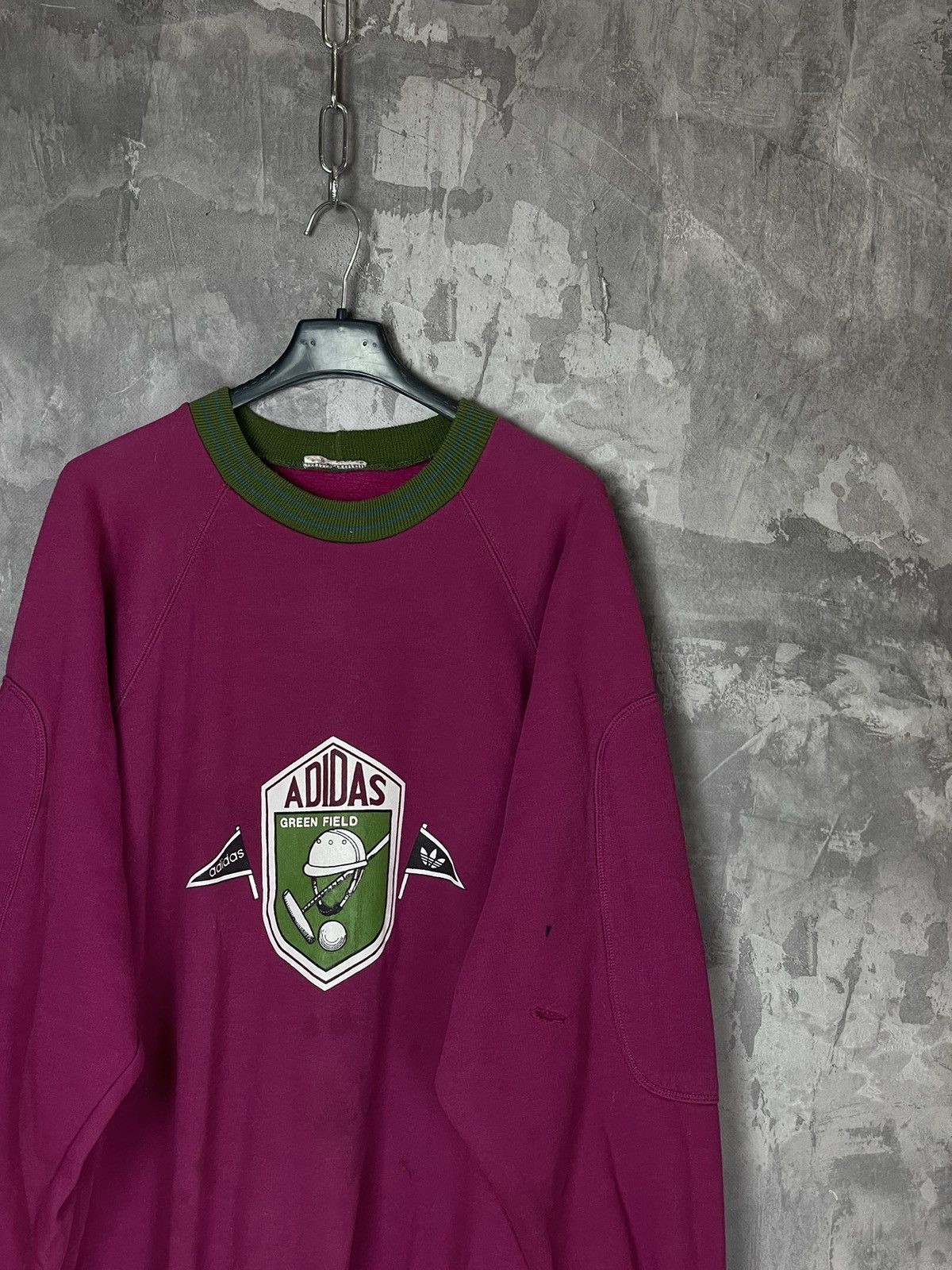 Adidas × Vintage Adidas 90s Vintage Polo Big Logo Very Rare Sweatshirt Size US L / EU 52-54 / 3 - 5 Thumbnail