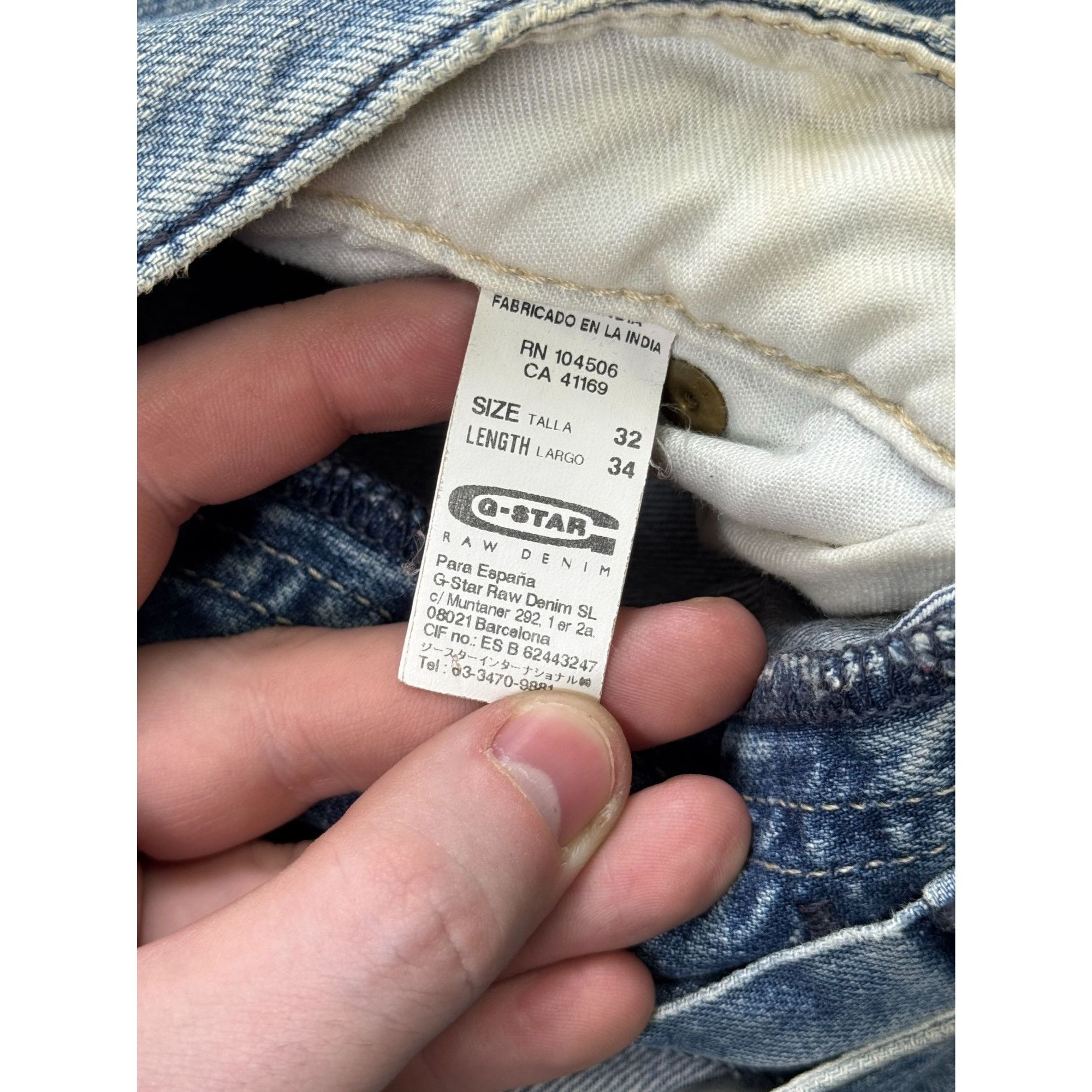 G-Star G-Star Raw Light Wash Denim Jeans Pants (Y1241) Size US 32 / EU 48 - 7 Thumbnail