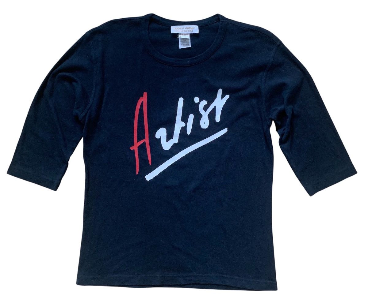 Designer × Sonia Rykiel Sonia Rykiel Artist Modern Vintage 3 Quarter T Shirt Size M / US 6-8 / IT 42-44 - 2 Thumbnail