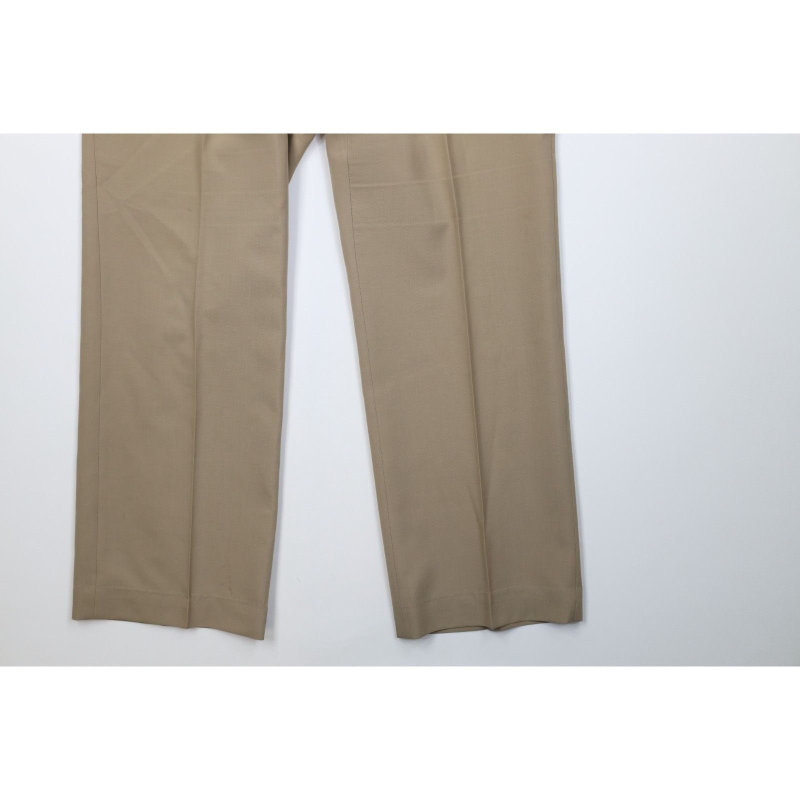 Vintage Vintage 70s Streetwear 2 Piece Wool Suit Wedding Beige Size 42L - 17 Thumbnail
