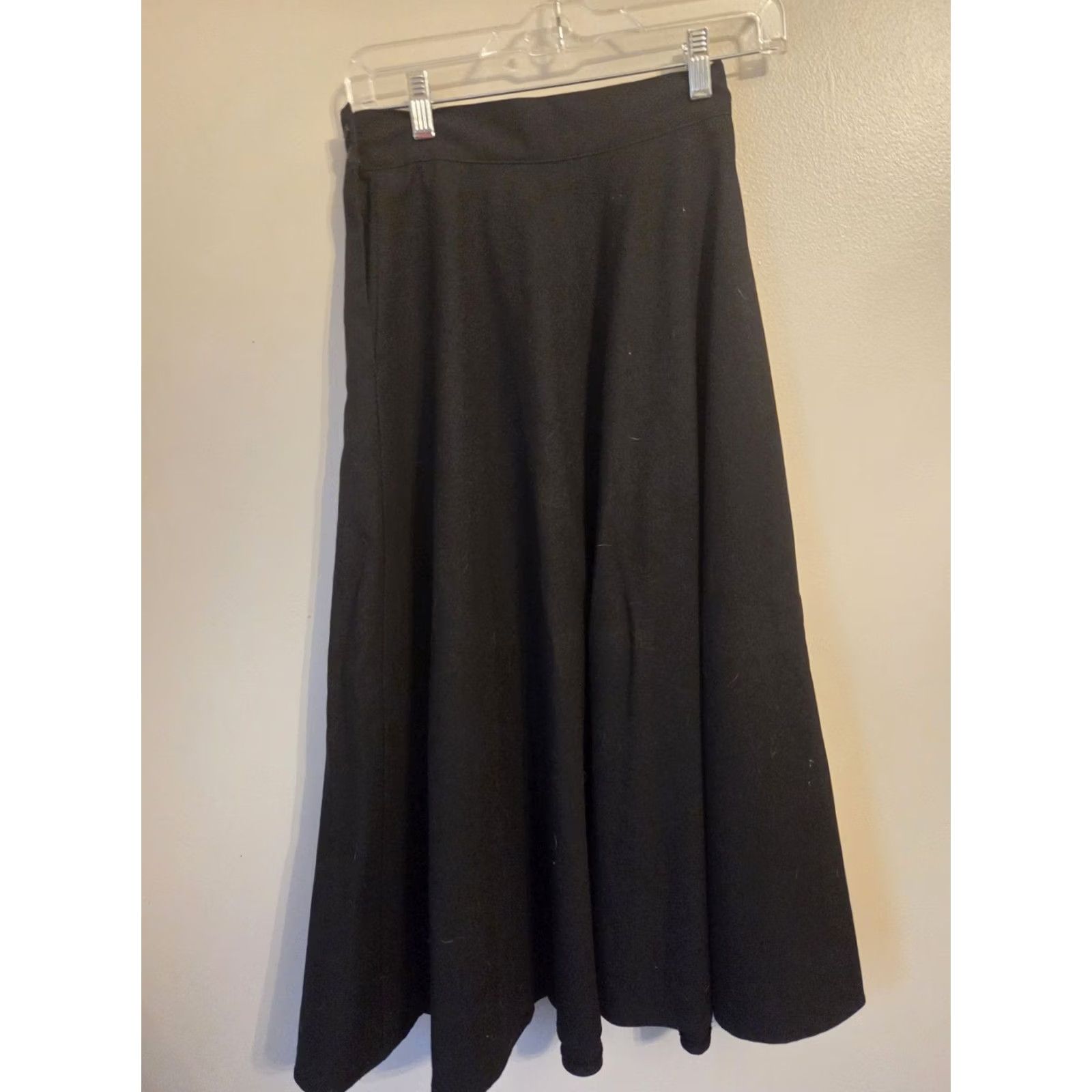 Vintage VINTAGE Haberdasher Maxi Skirt 2 Black 1970s Full Women’s Polyester Size 26" / US 2 / IT 38 - 3 Thumbnail