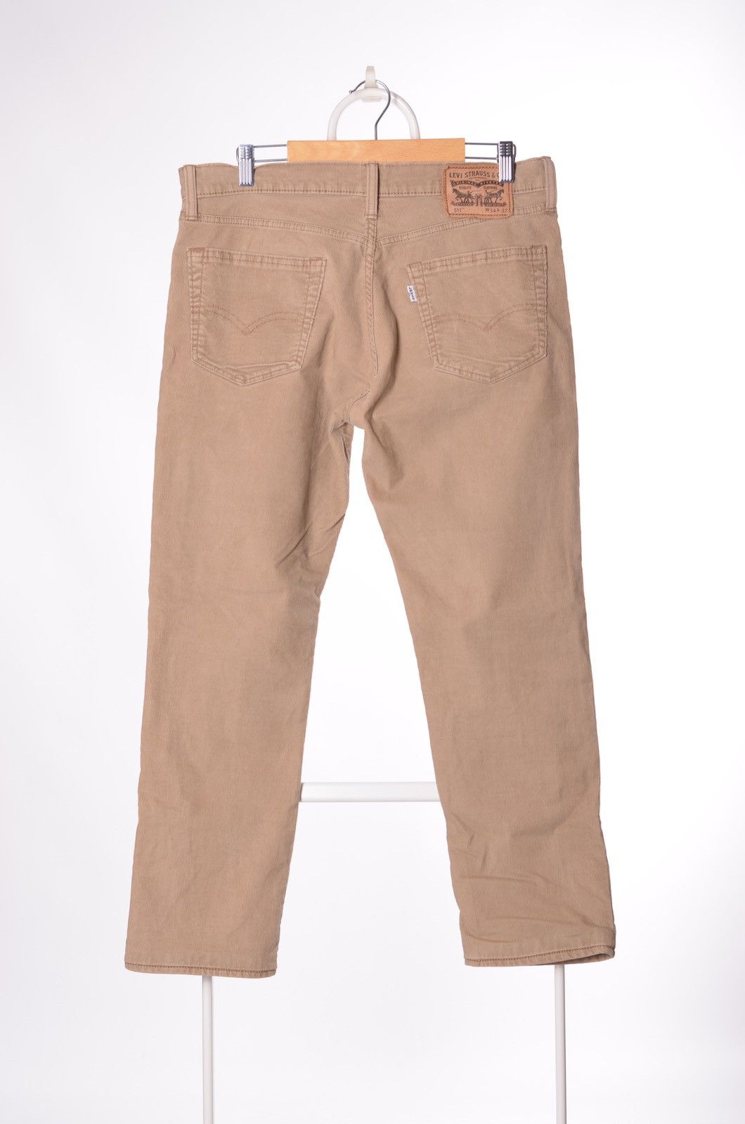 Levi's × Vintage Vintage Levi’s 511 Beige Cropped Corduroy Pants Jeans Size US 34 / EU 50 - 2 Thumbnail