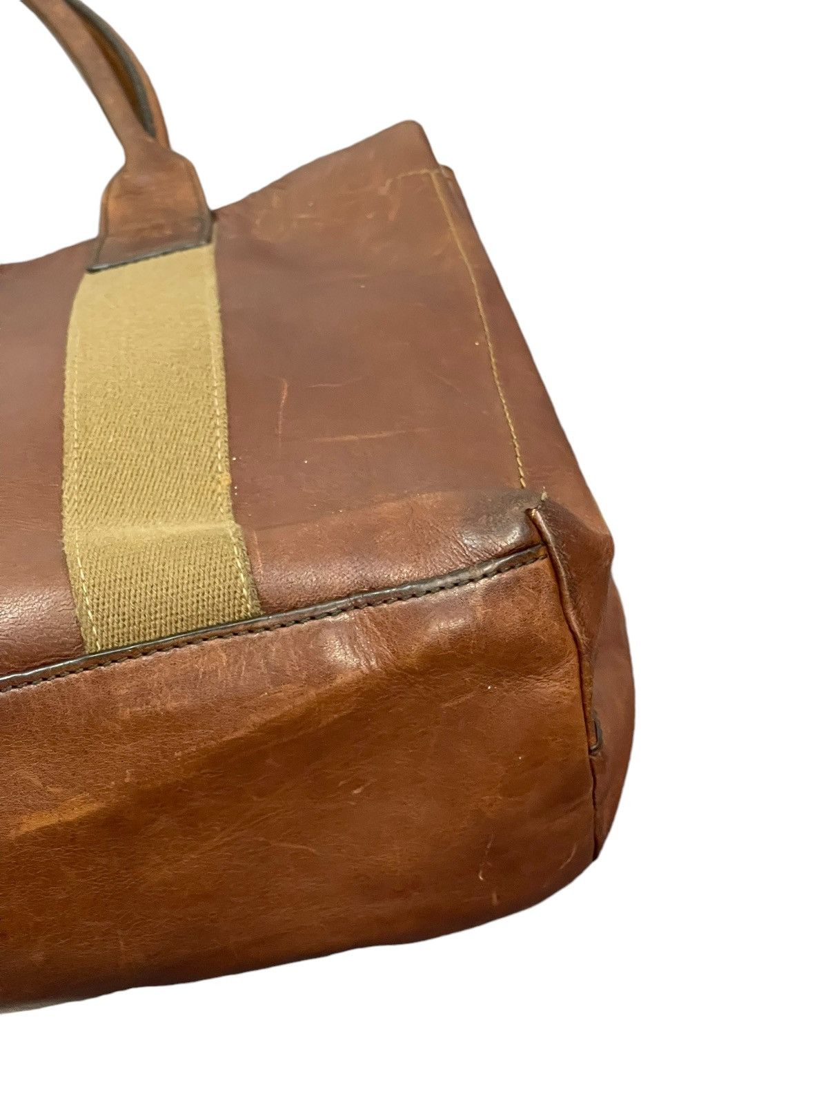 Japanese Brand Full Leather Patina Sazaby Japan Tote Shoulder Bag 1🟩1 Size ONE SIZE - 16 Thumbnail